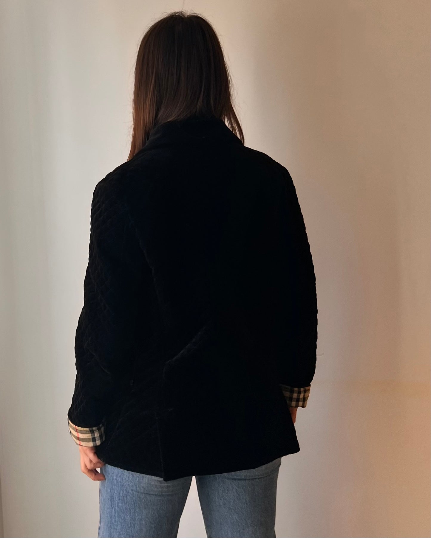 Trapuntato Burberry in velluto liscio