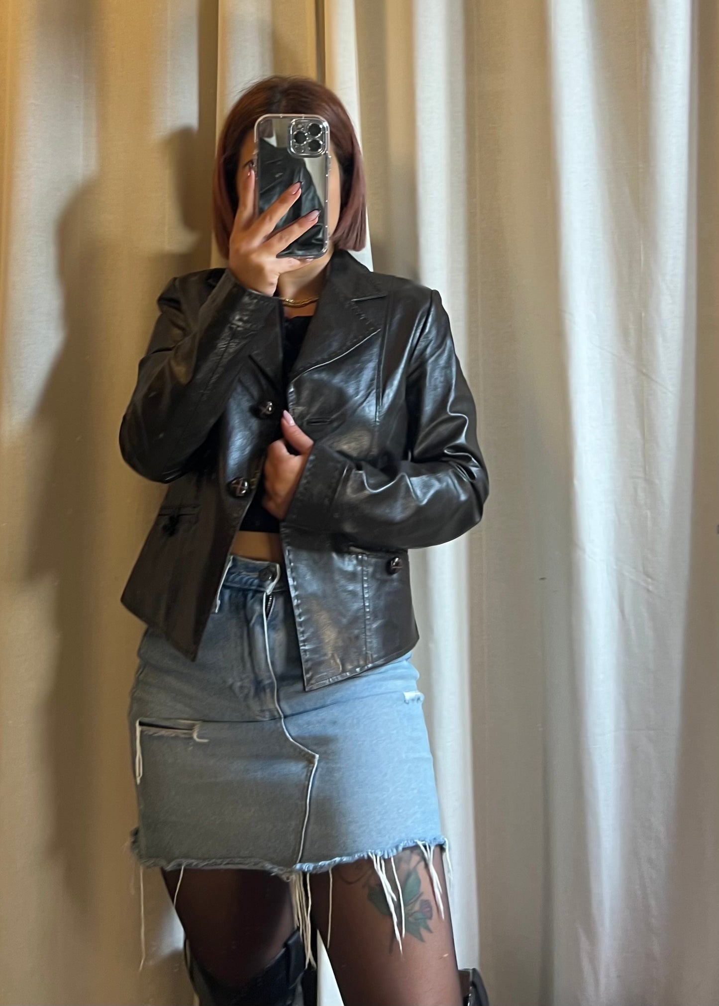 Blazer in vera pelle