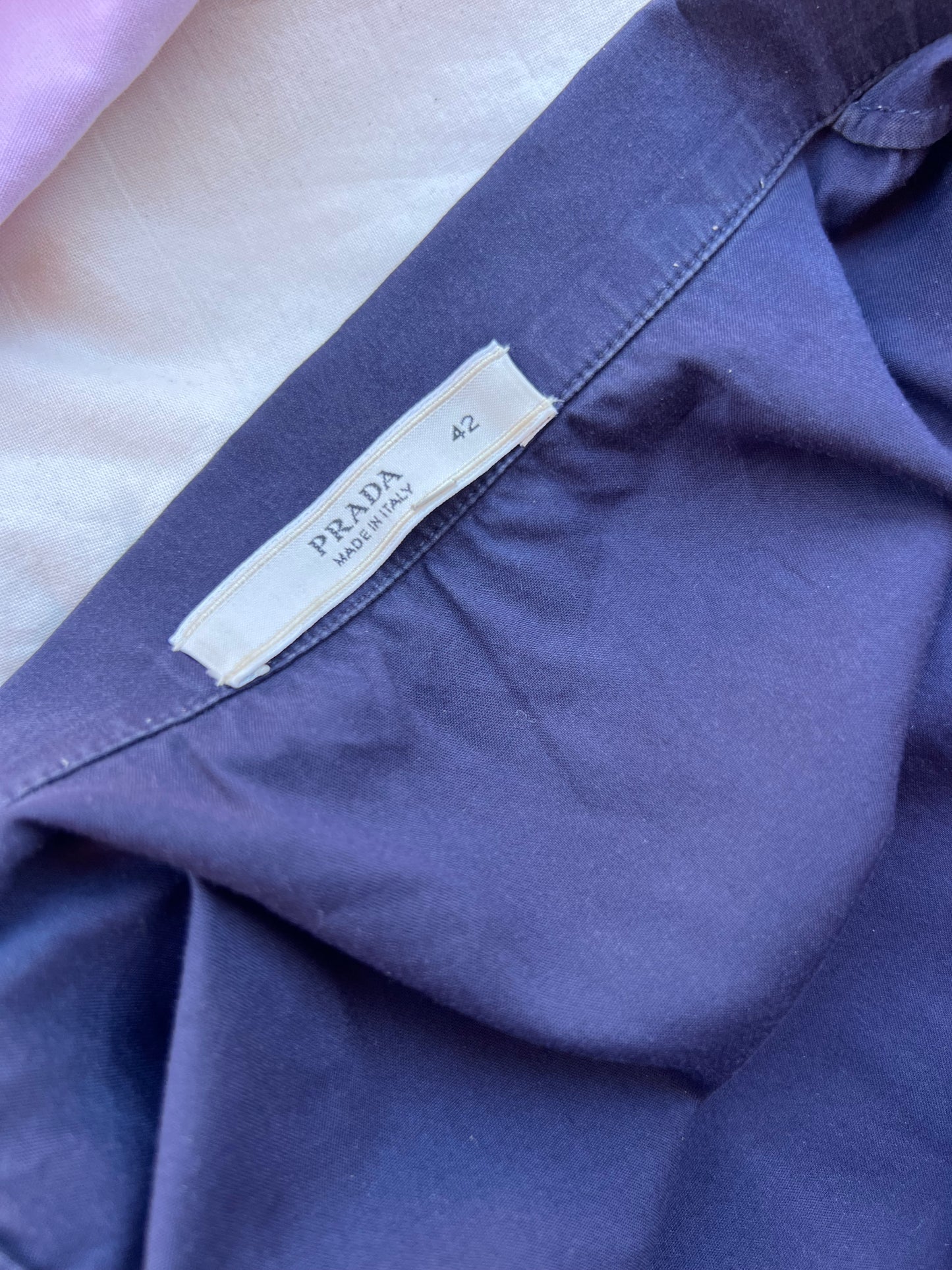 Camicia Prada in Cotone Stretch – Blu Notte