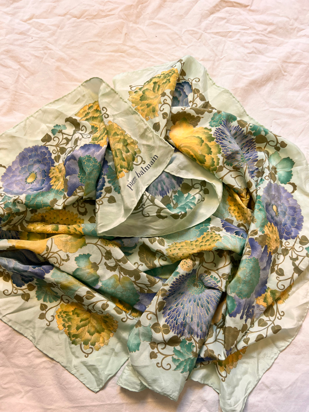 Foulard Pierre Balmain Paris – Seta Vintage 85x85 cm