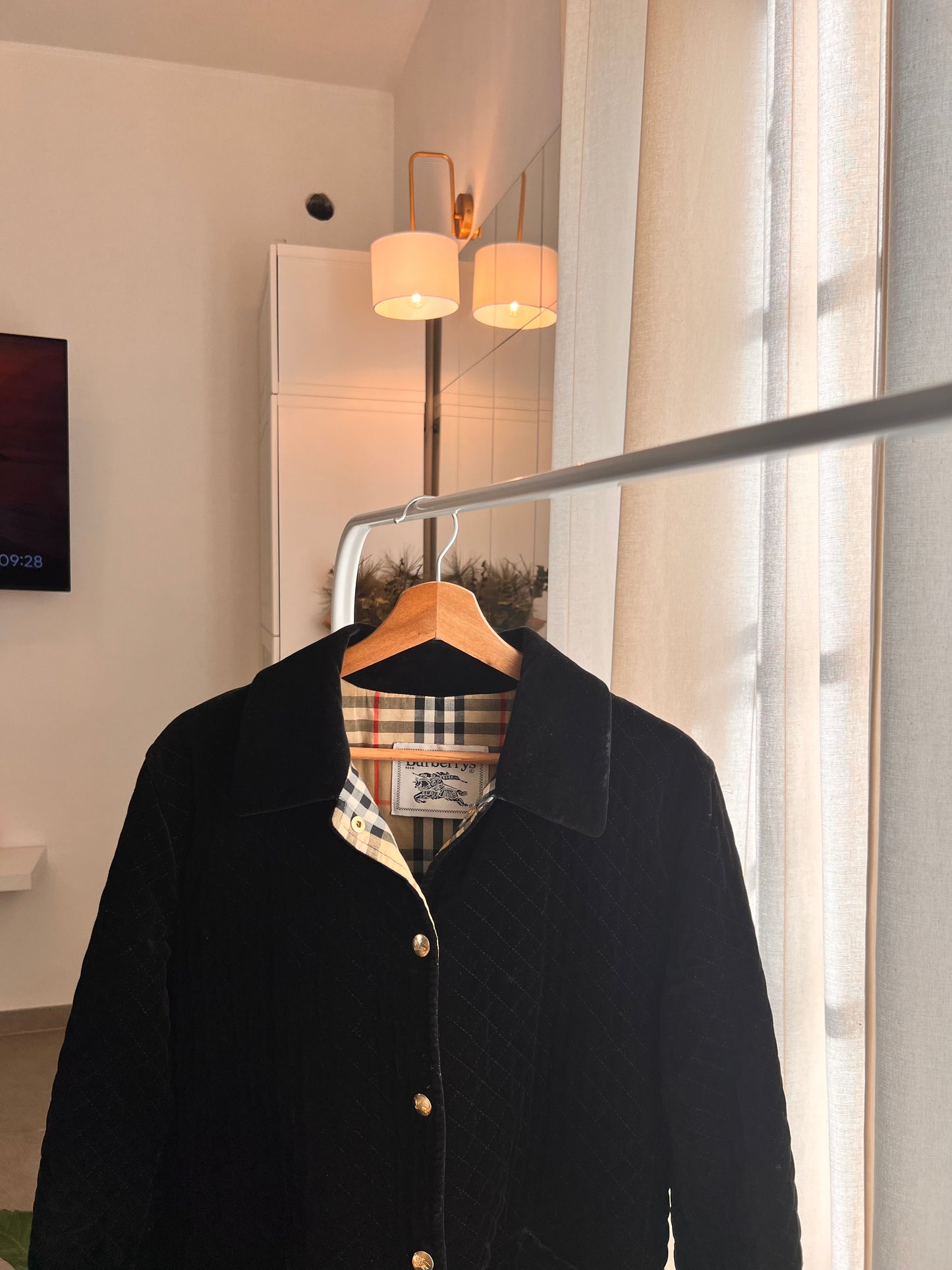 Trapuntato Burberry in velluto liscio