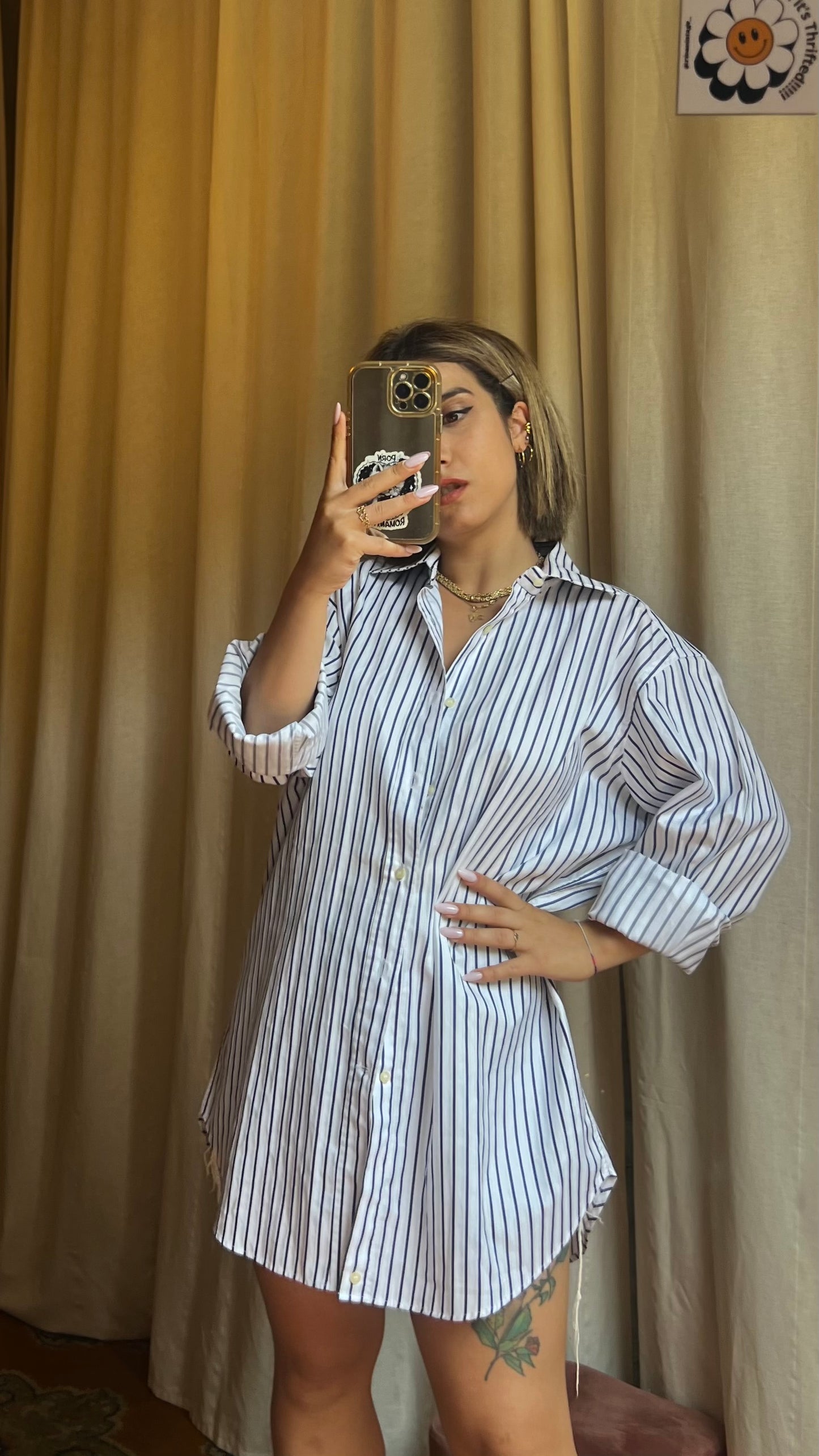 Camicia, mini dress,Etro blu e bianca