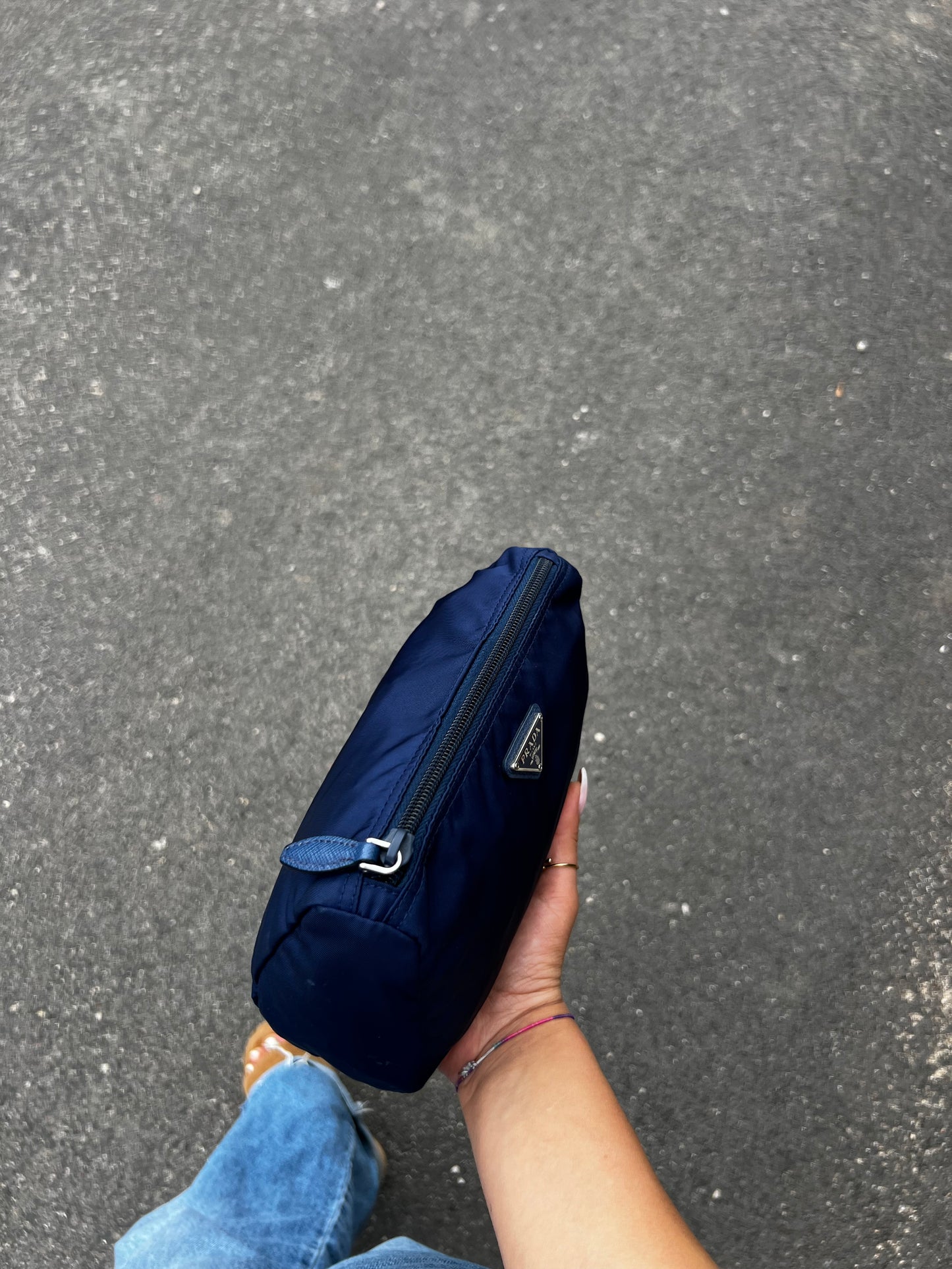 Pochette Prada in Nylon Blu