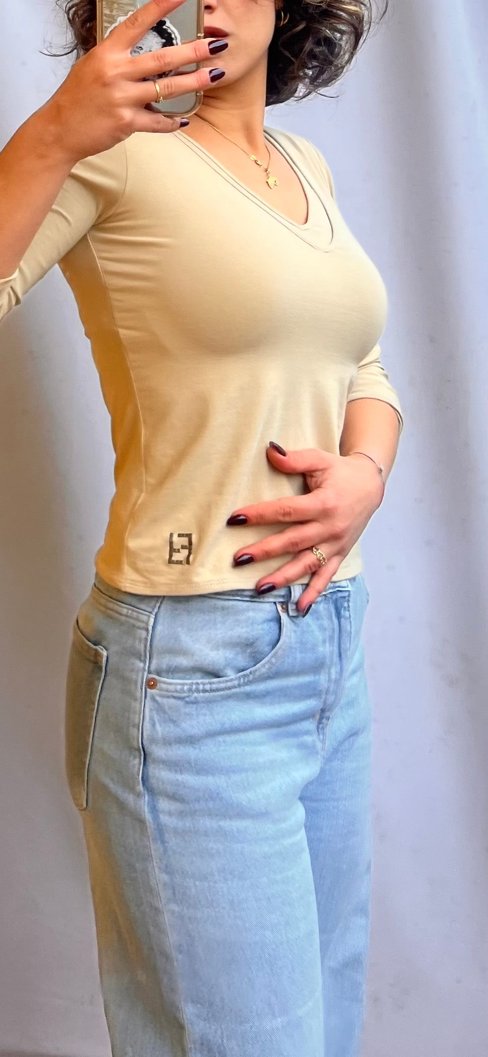 Maglia Fendi con maniche a 3/4 fendi