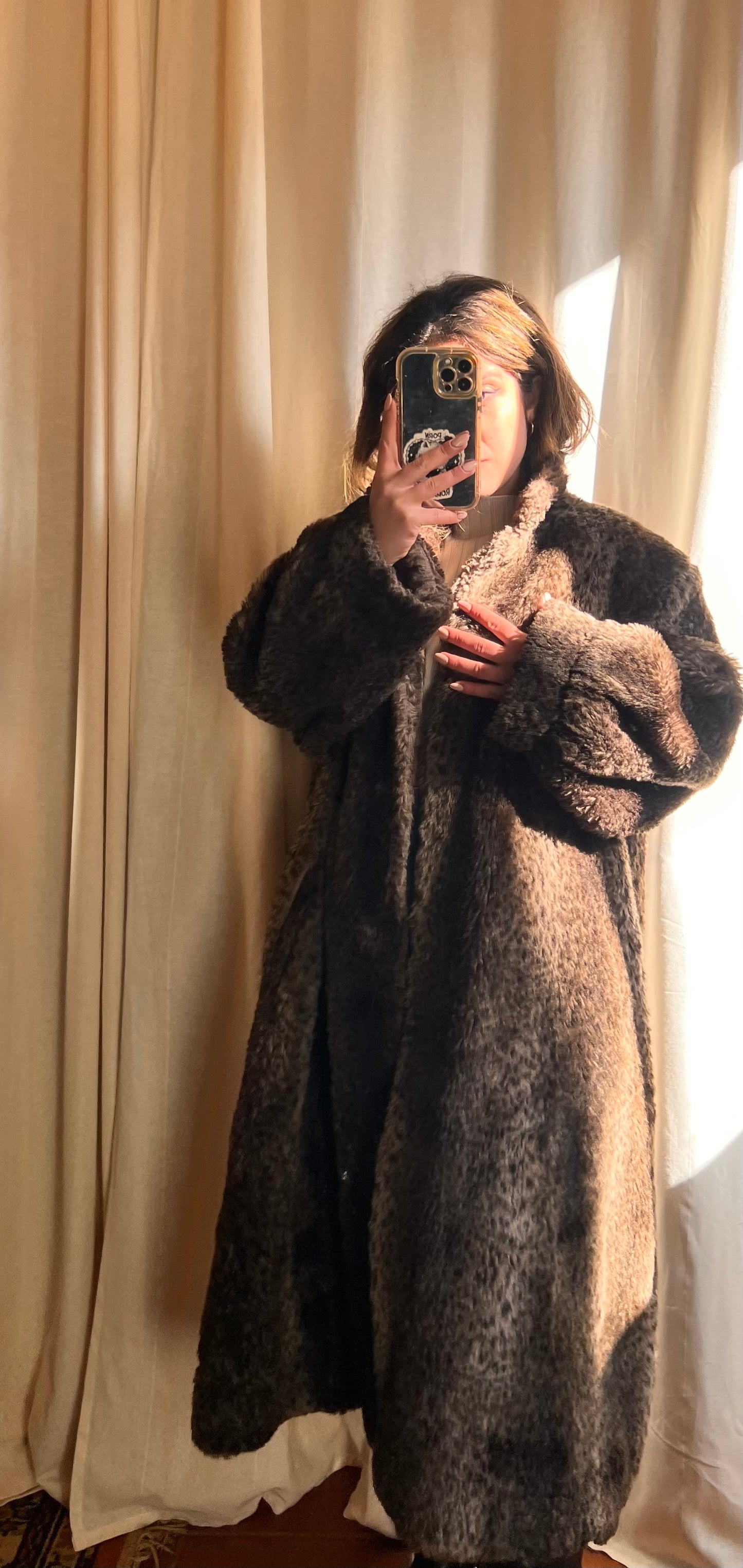 Maxi eco pelliccia vintage