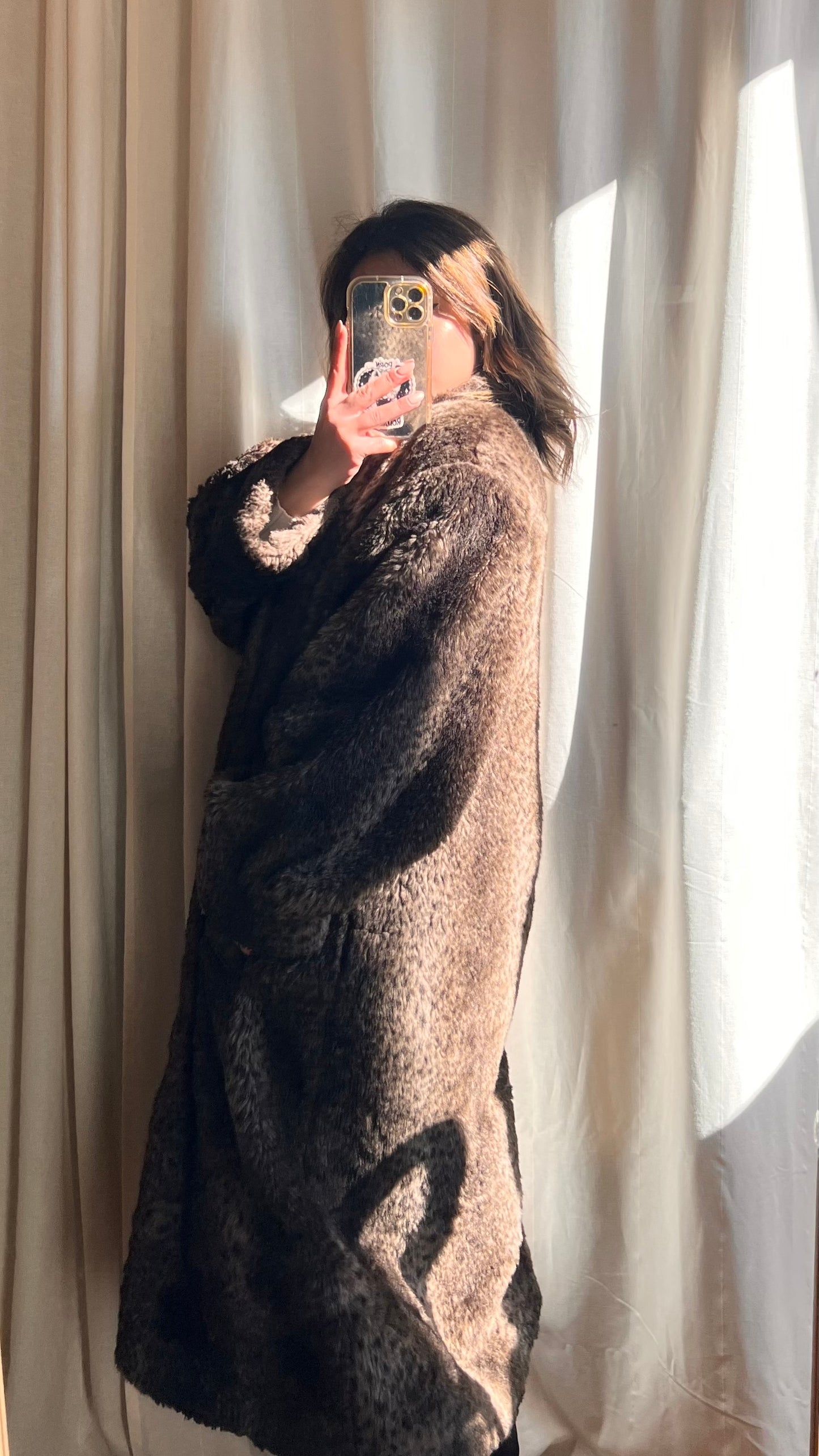 Maxi eco pelliccia vintage