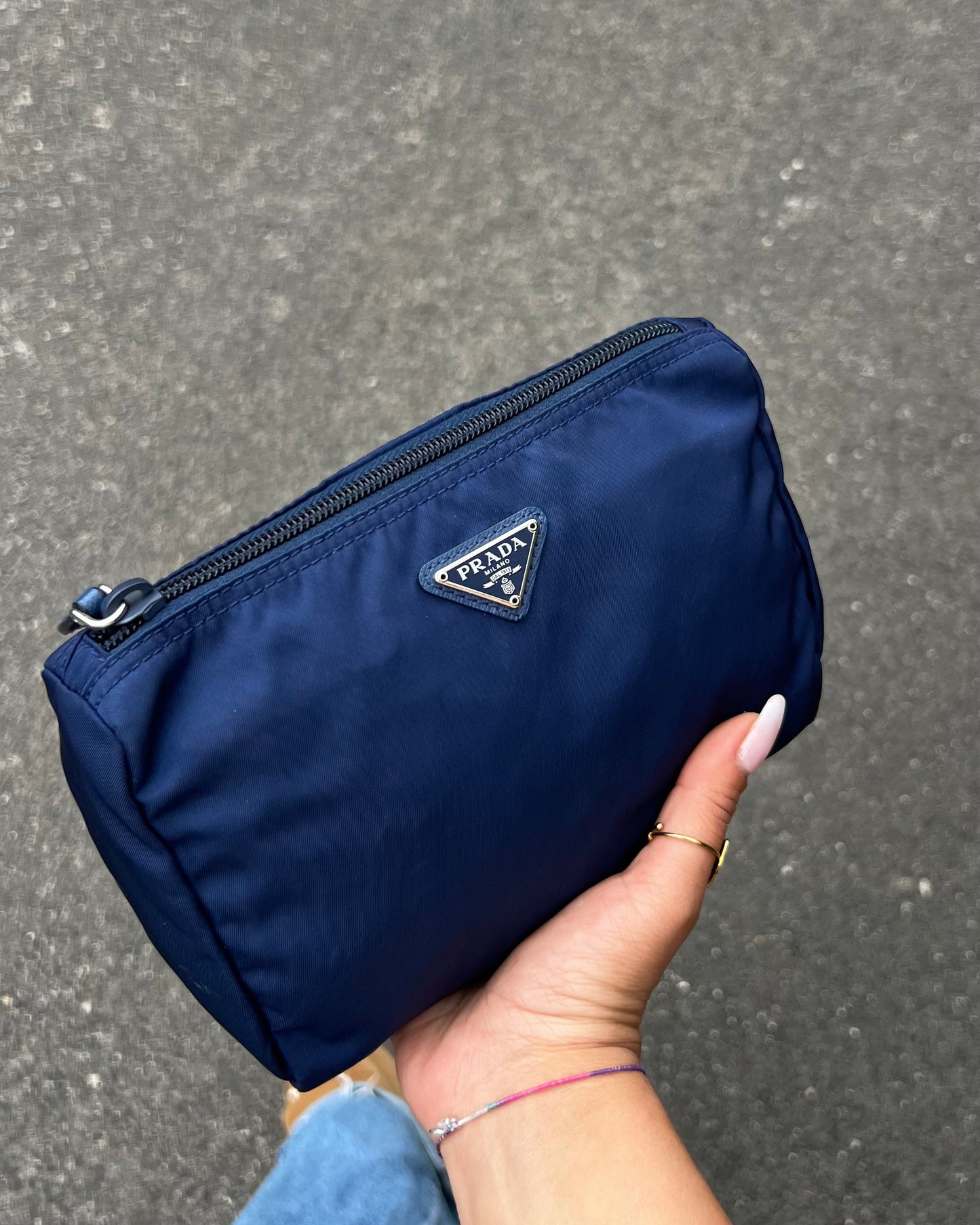 Pochette Prada in Nylon Blu