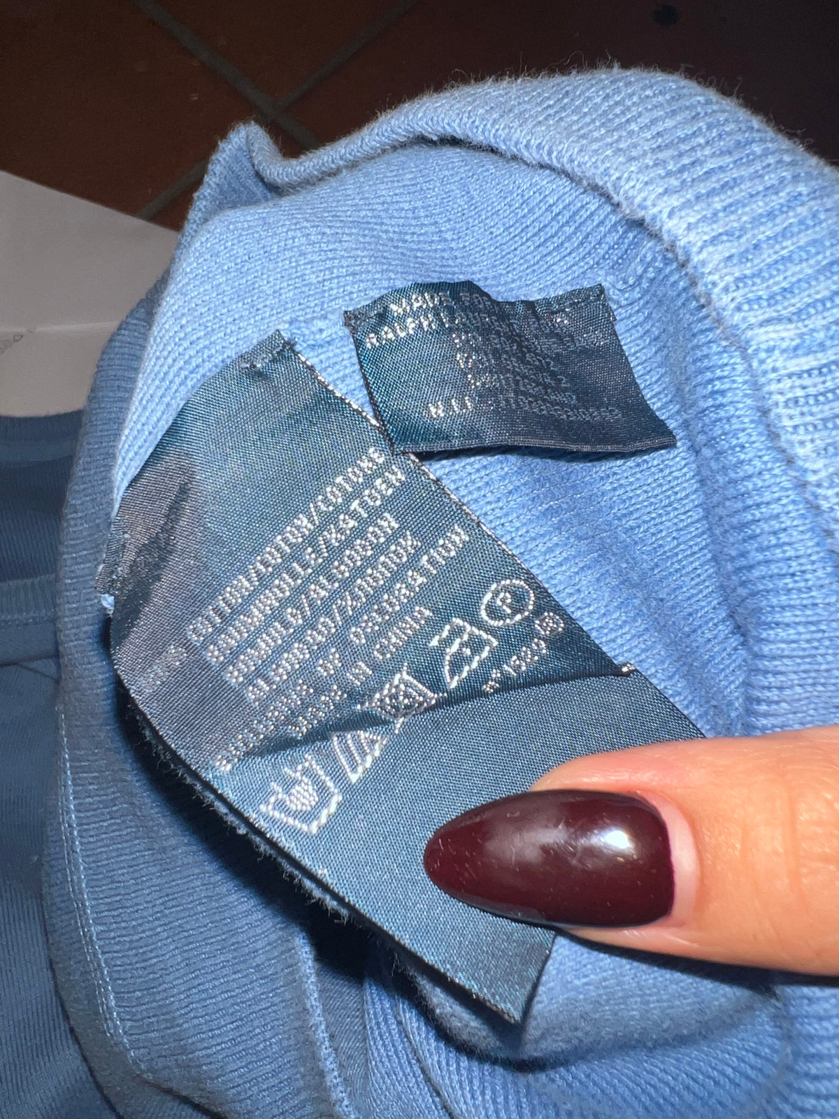 Felpa Vintage Polo Ralph Lauren – Azzurro Polvere – Taglia XL