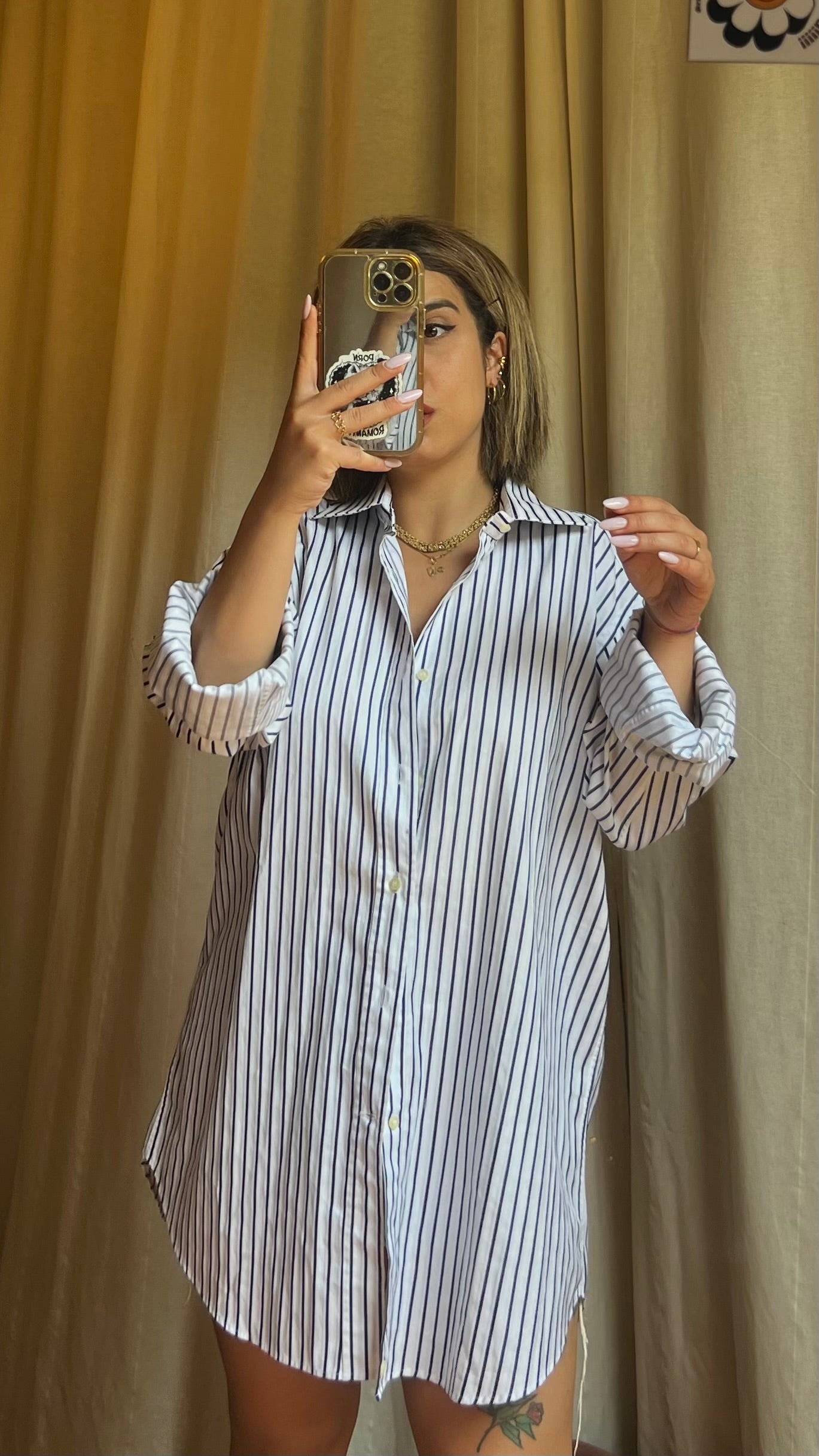 Camicia, mini dress,Etro blu e bianca