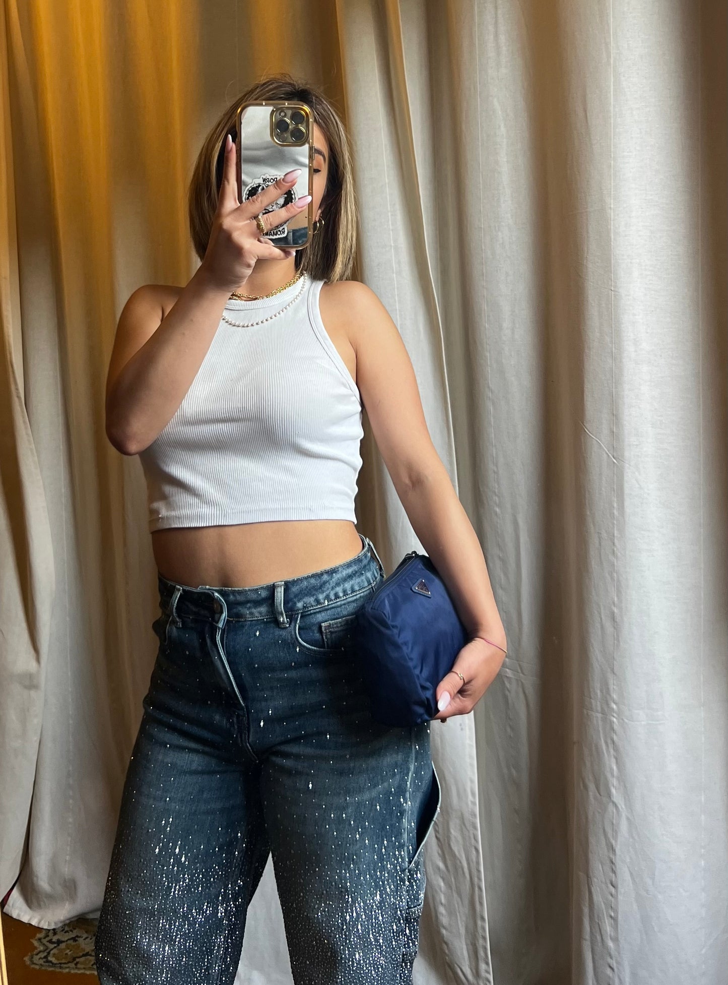 Pochette Prada in Nylon Blu