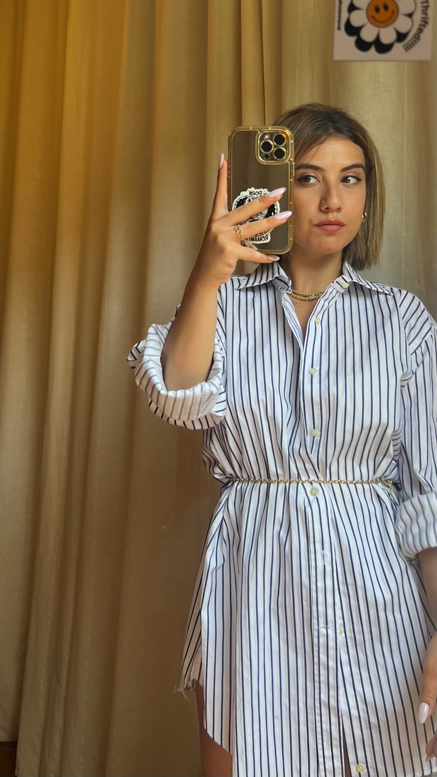Camicia, mini dress,Etro blu e bianca