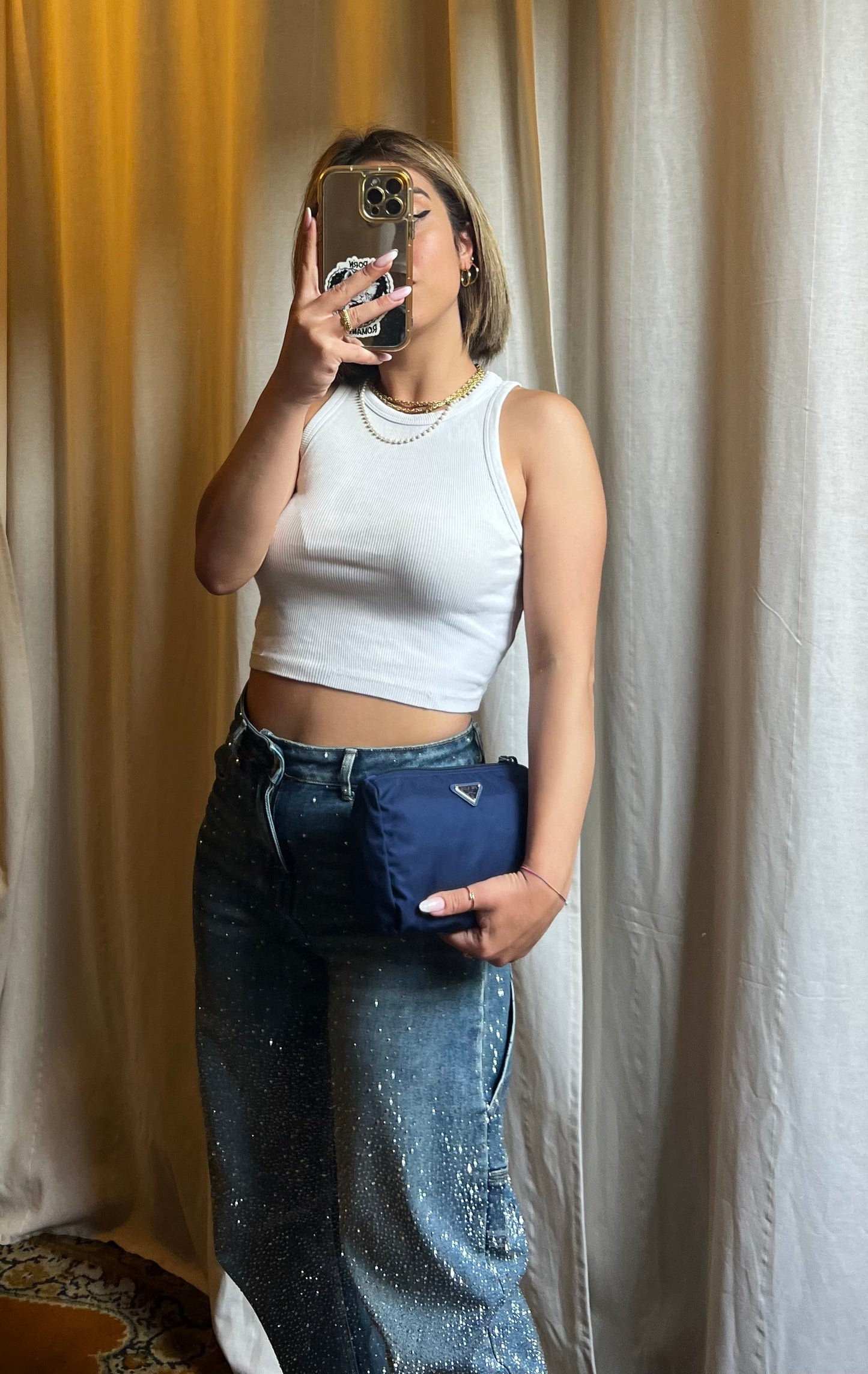 Pochette Prada in Nylon Blu