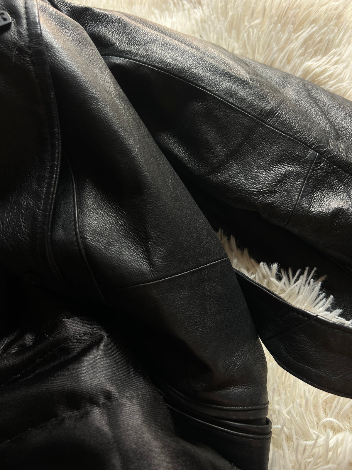 Trench in Vera Pelle Nera Conbipel – Style Vintage Y2K / 90s