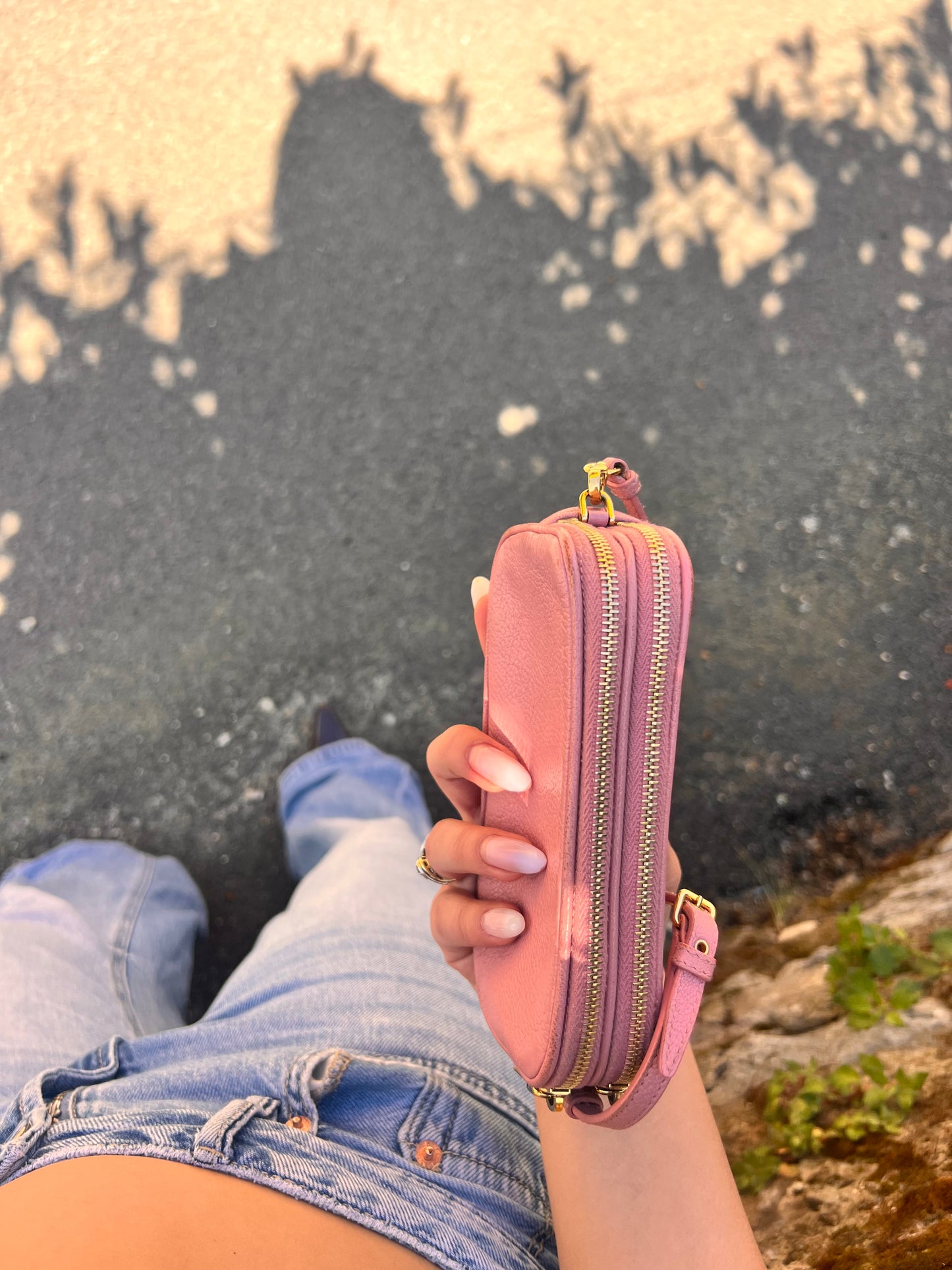 Miu Miu Micro Bag in Pelle – Rosa Pastello