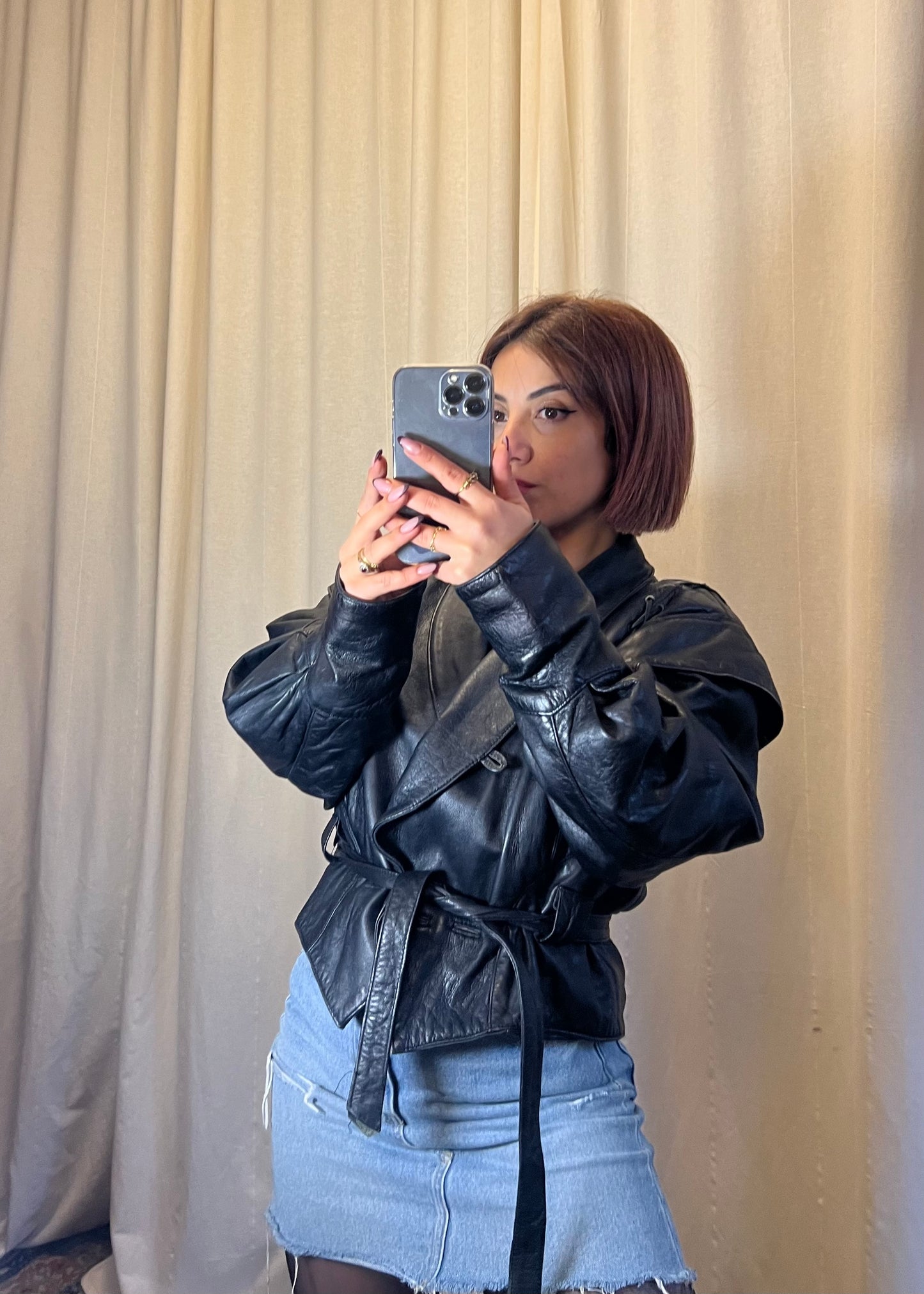 giacca in pelle anni 70