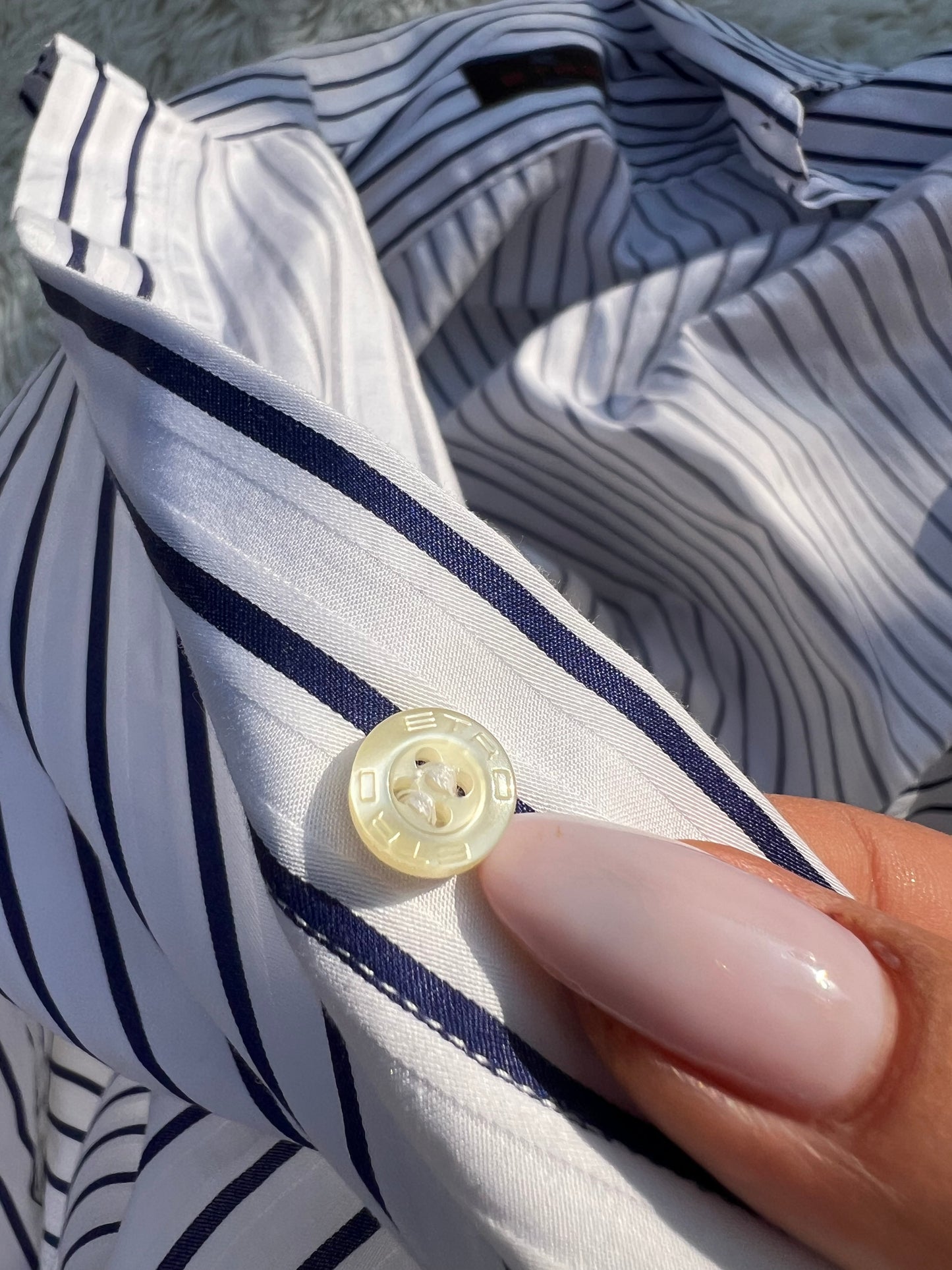 Camicia, mini dress,Etro blu e bianca