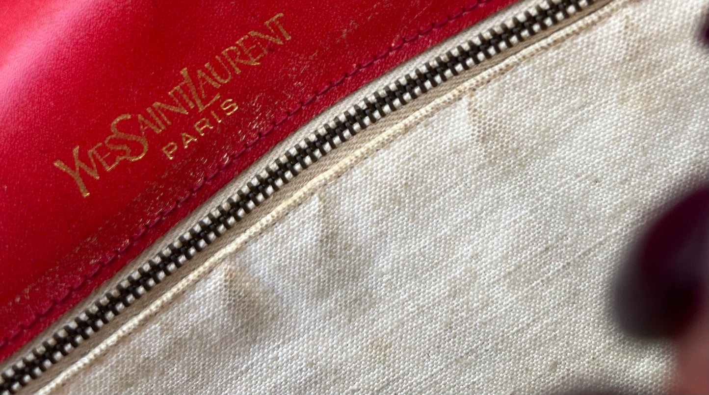 Super rare 70's Ysl Red bag