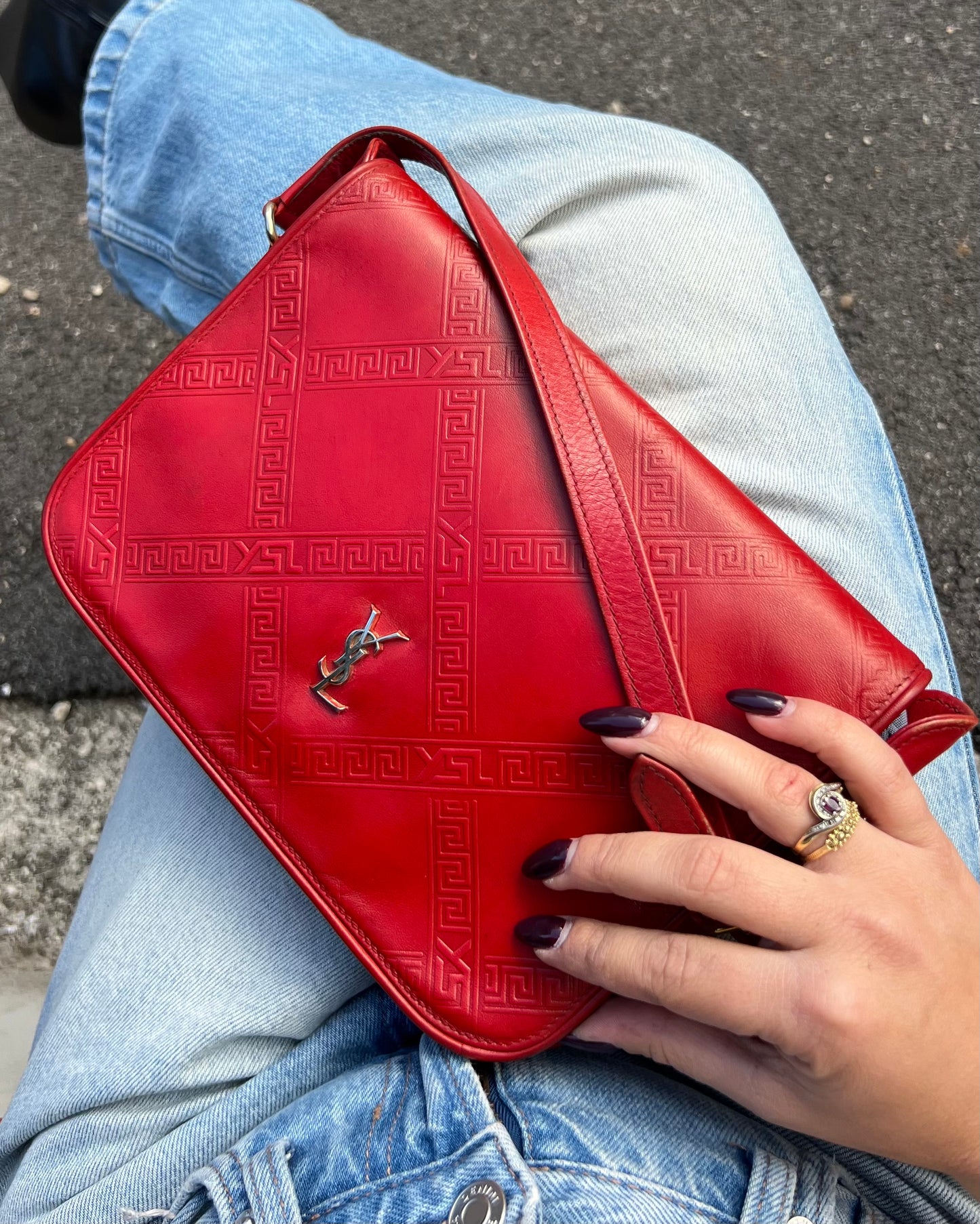 Super rare 70's Ysl Red bag