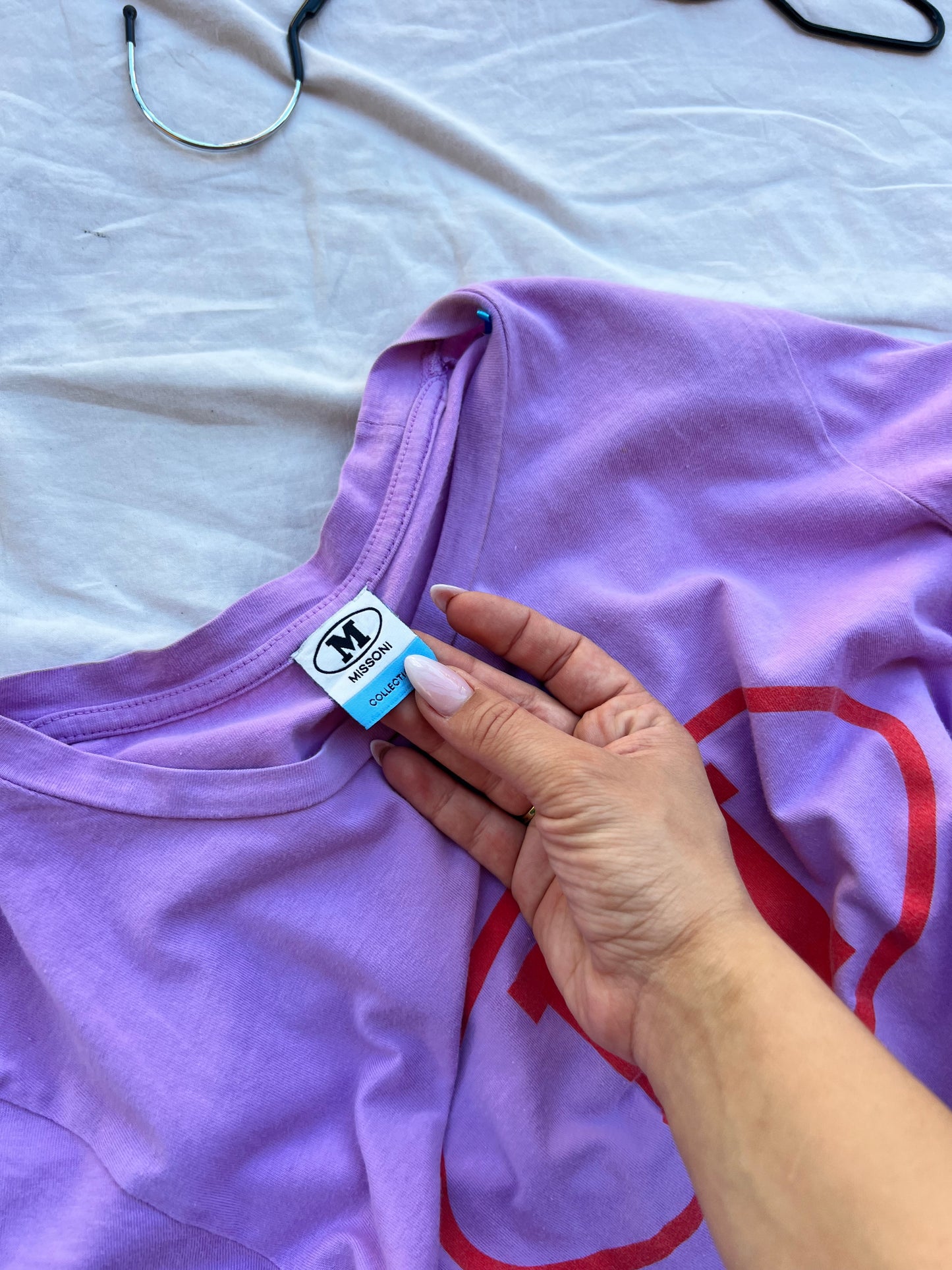 Maglietta Missoni - Lavanda con Logo Rosso