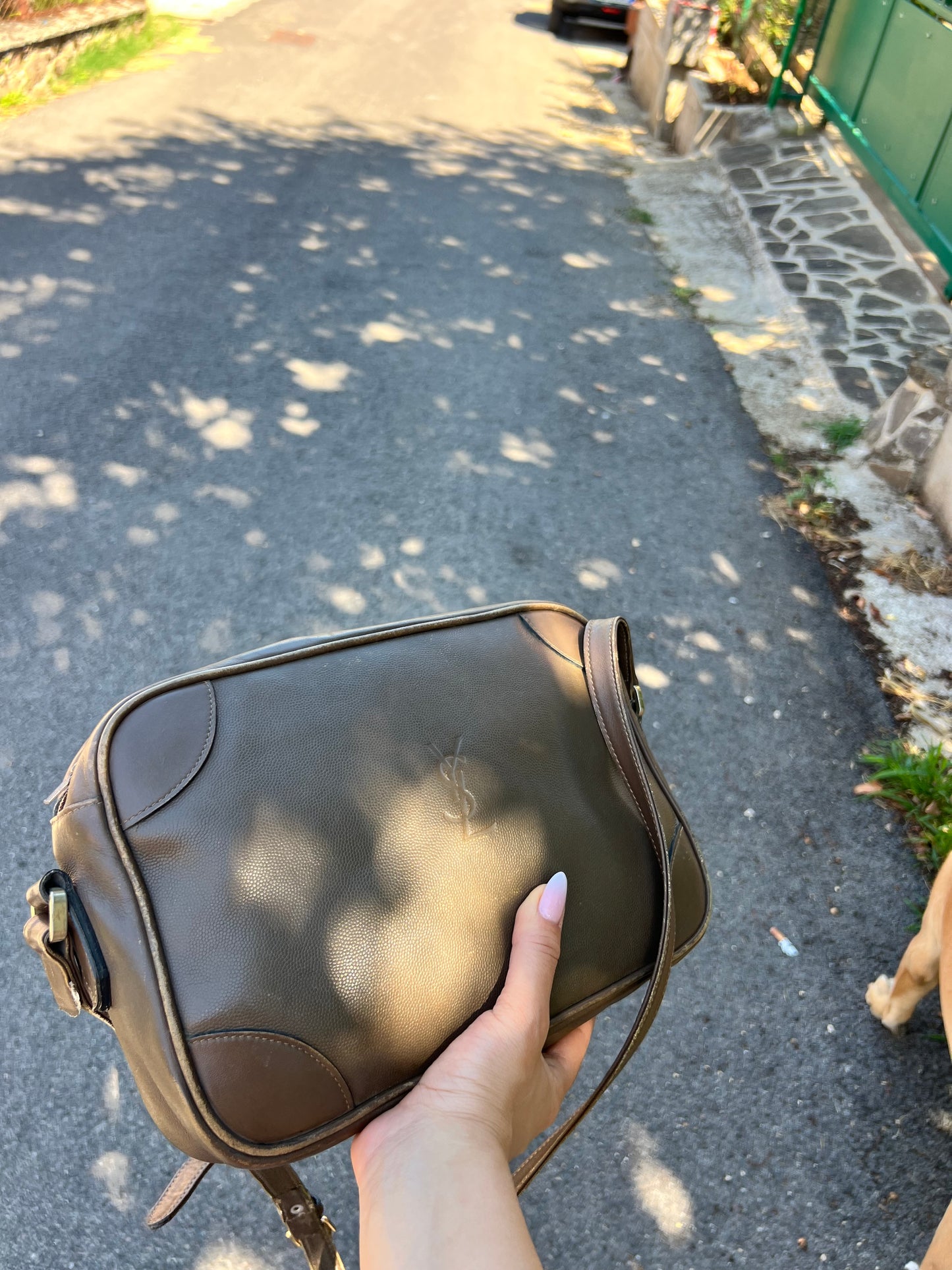 Splendida camera Bag Vintage Yves Saint Laurent – Marrone fango