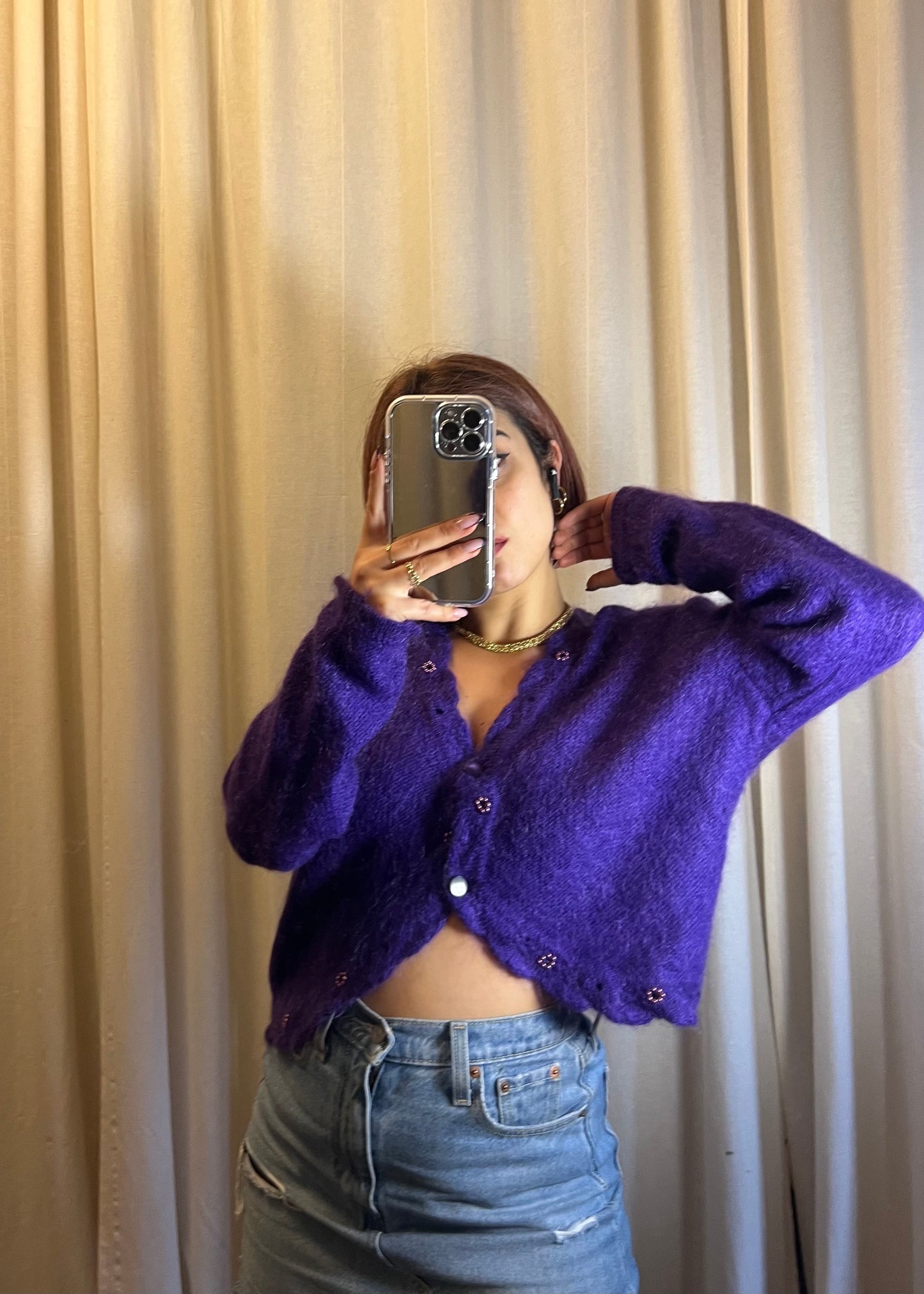 cardigan vintage in lana