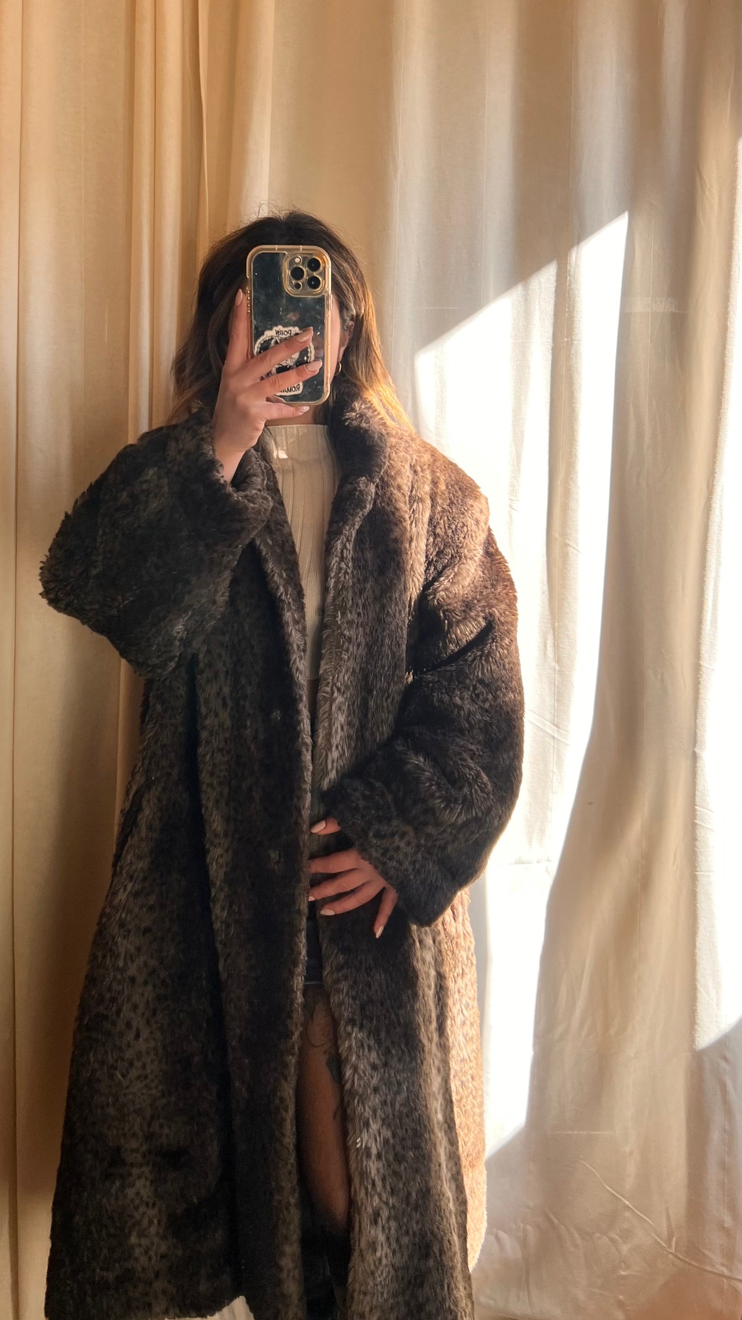 Maxi eco pelliccia vintage