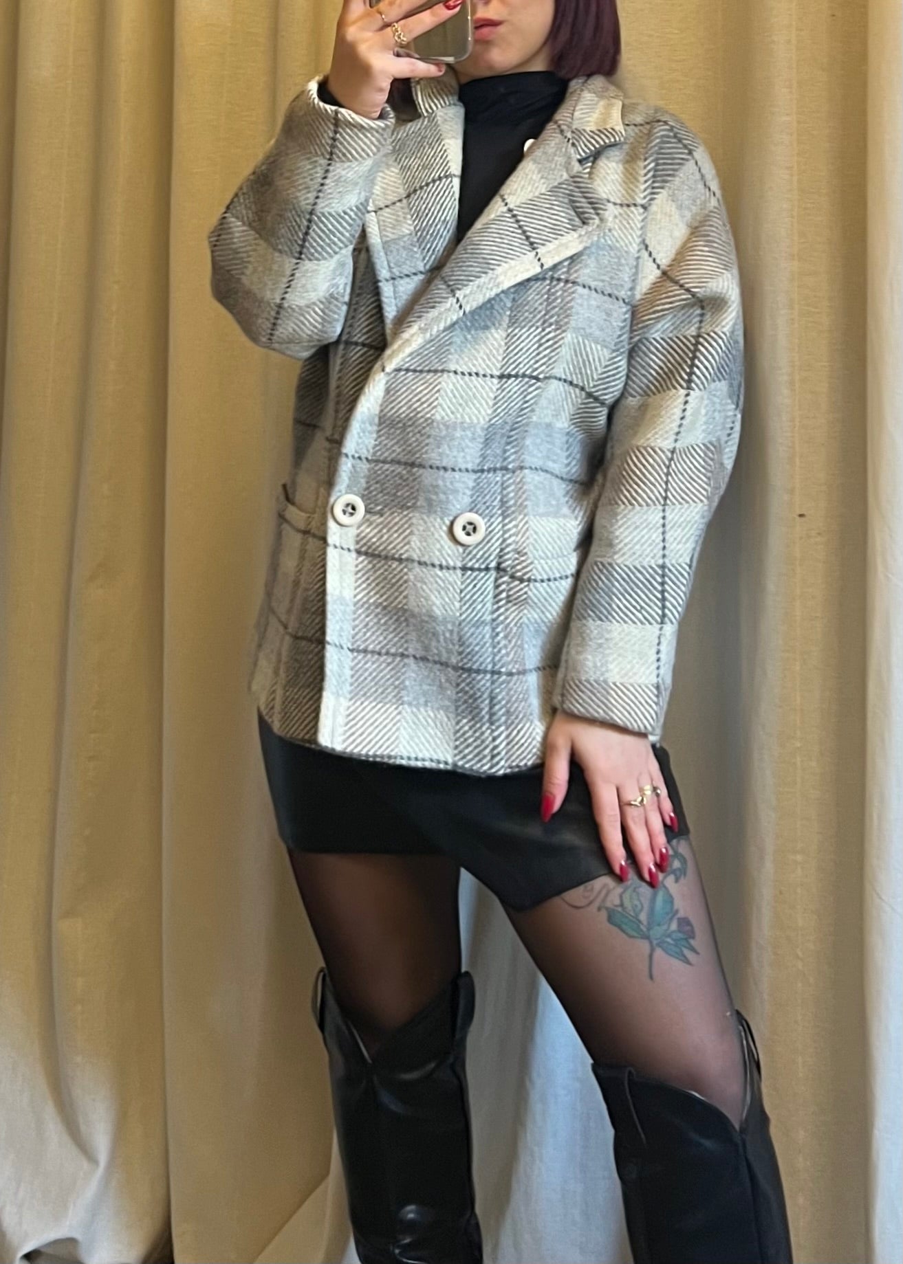 Capotto corto doppio petto