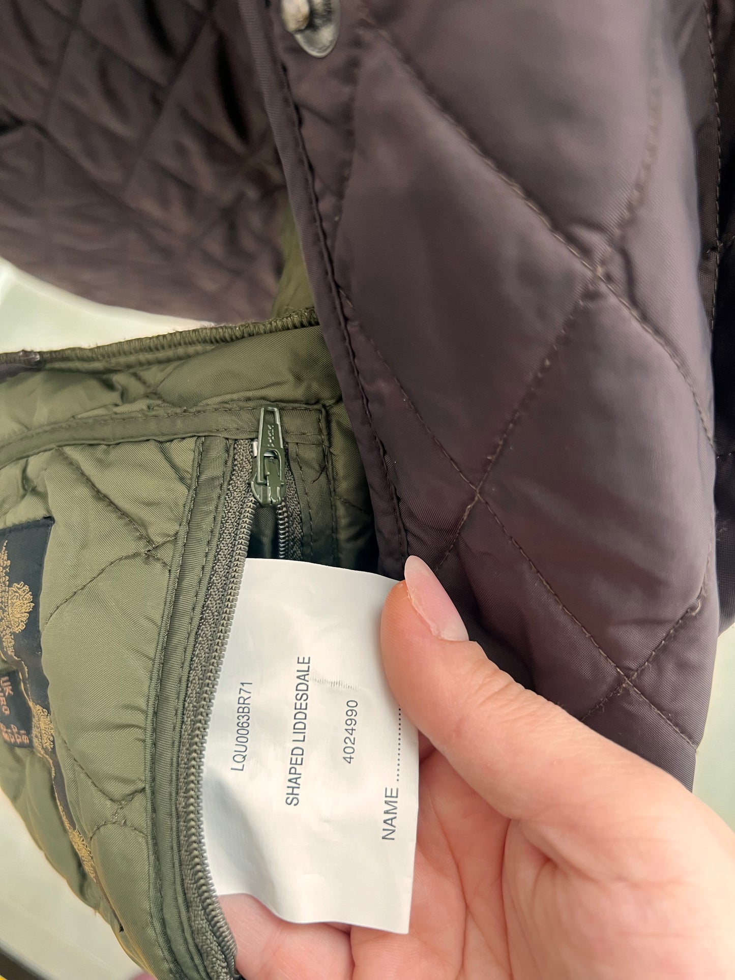 Giacca Barbour trapuntata