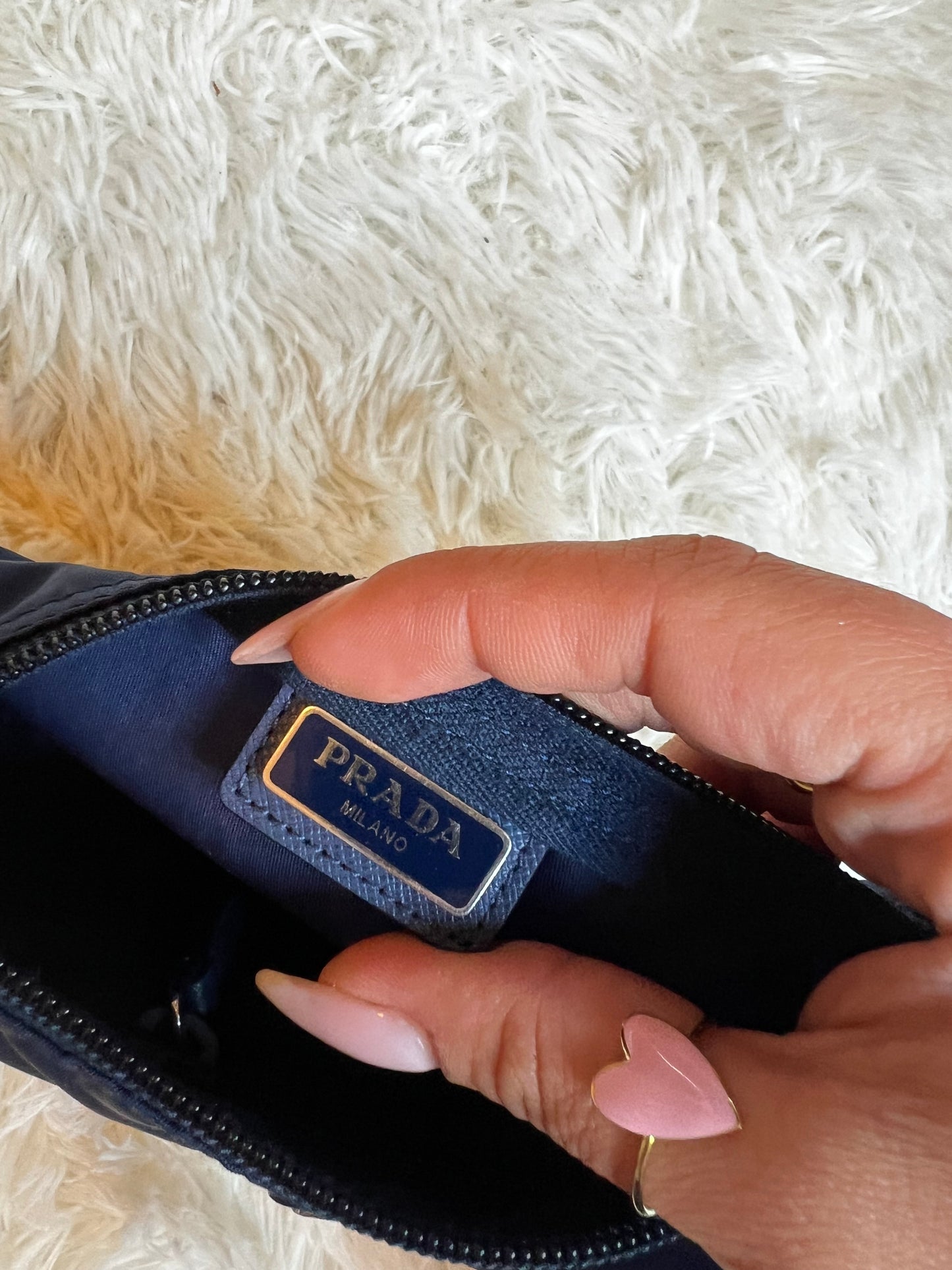Pochette Prada in Nylon Blu