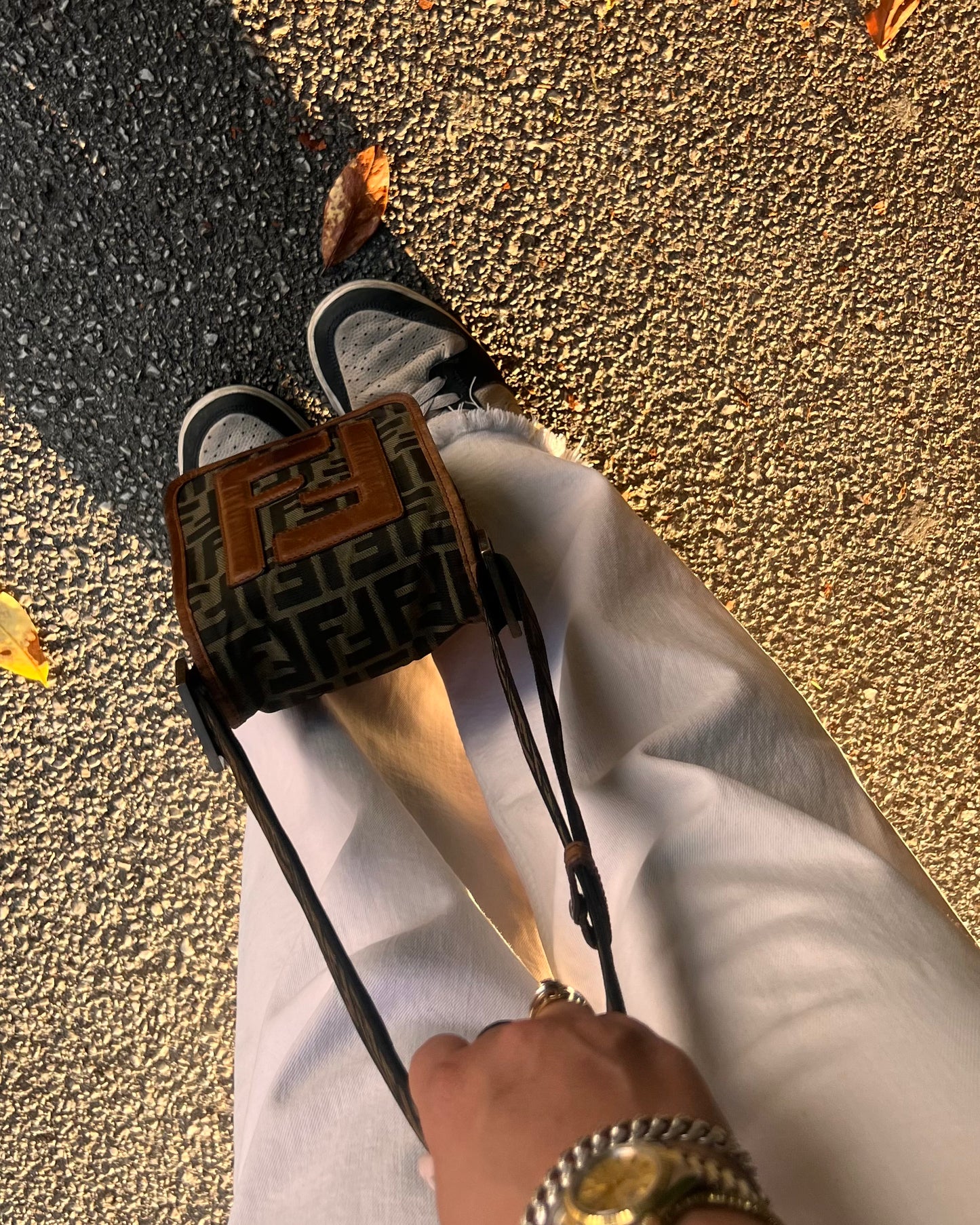 Borsa a tracolla Fendi zucca