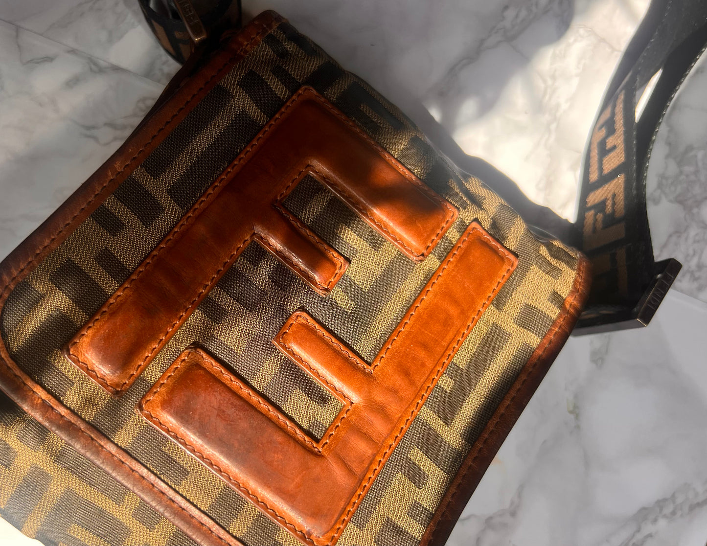 Borsa a tracolla Fendi zucca