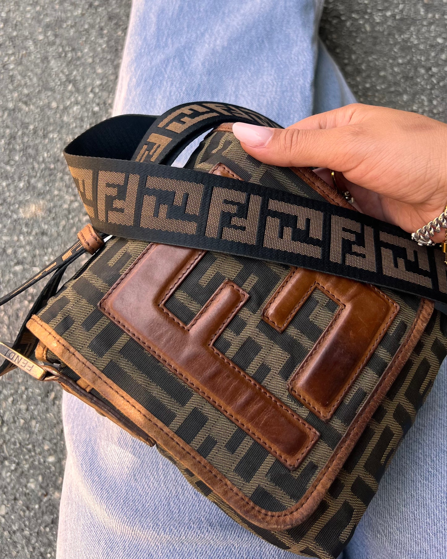 Borsa a tracolla Fendi zucca