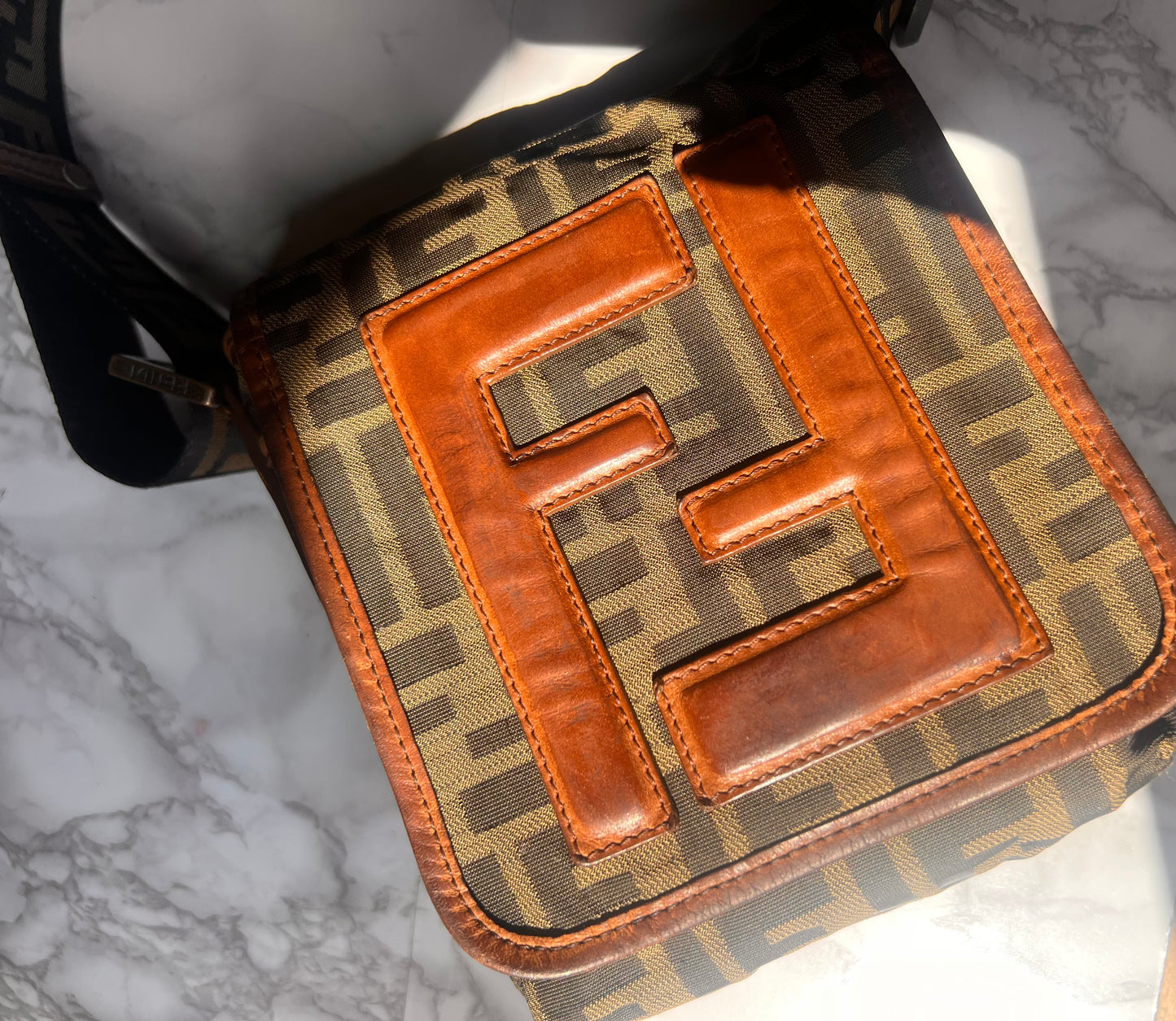 Borsa a tracolla Fendi zucca