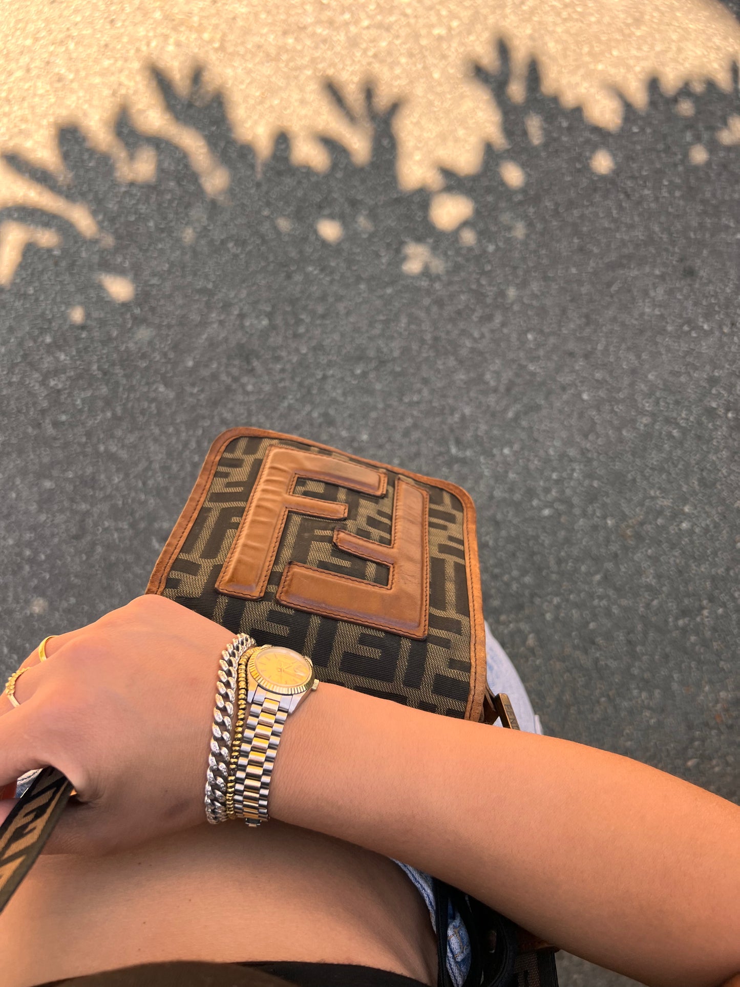 Borsa a tracolla Fendi zucca
