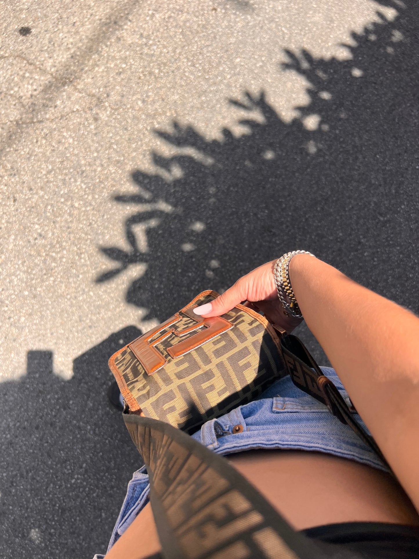 Borsa a tracolla Fendi zucca