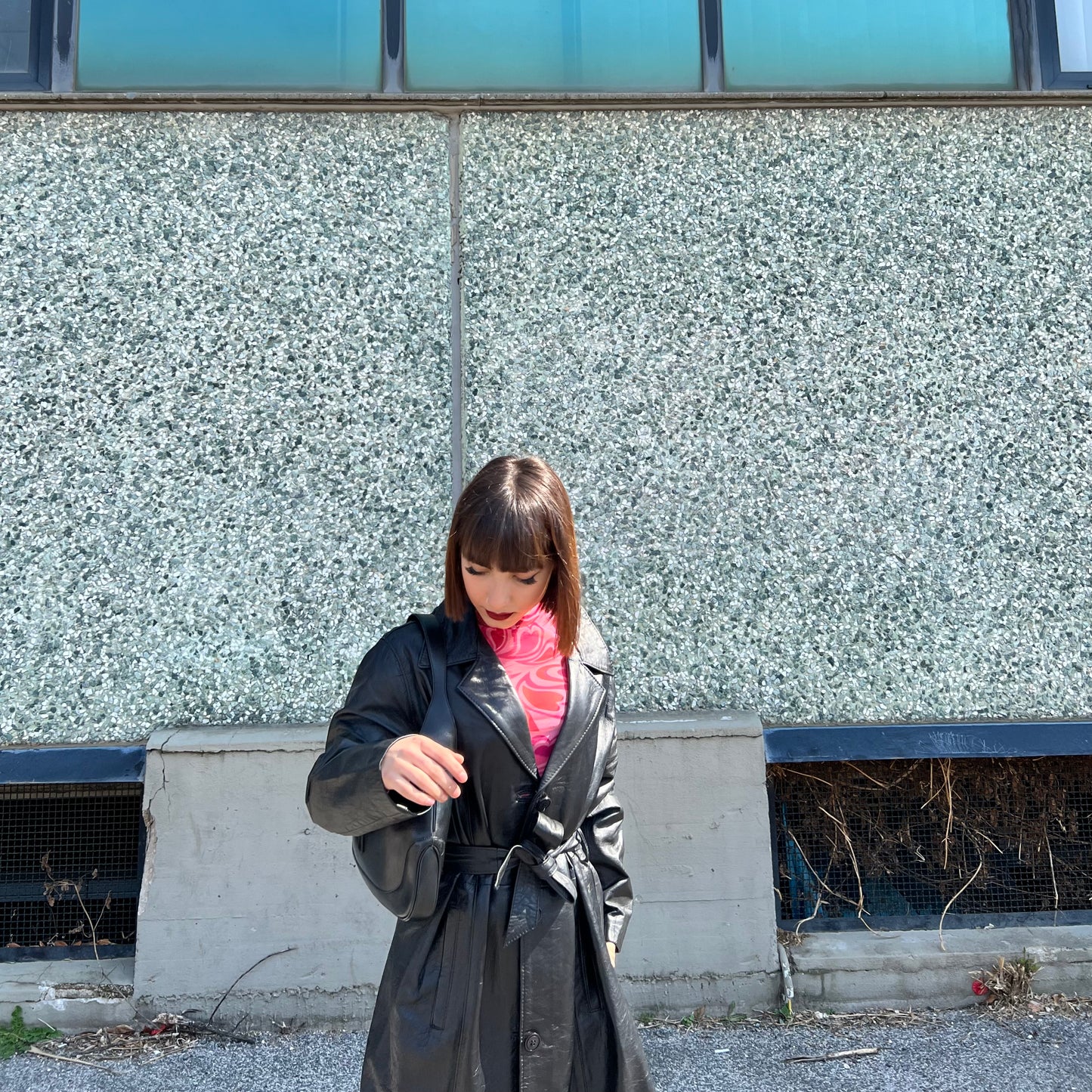 Trench in vera pelle