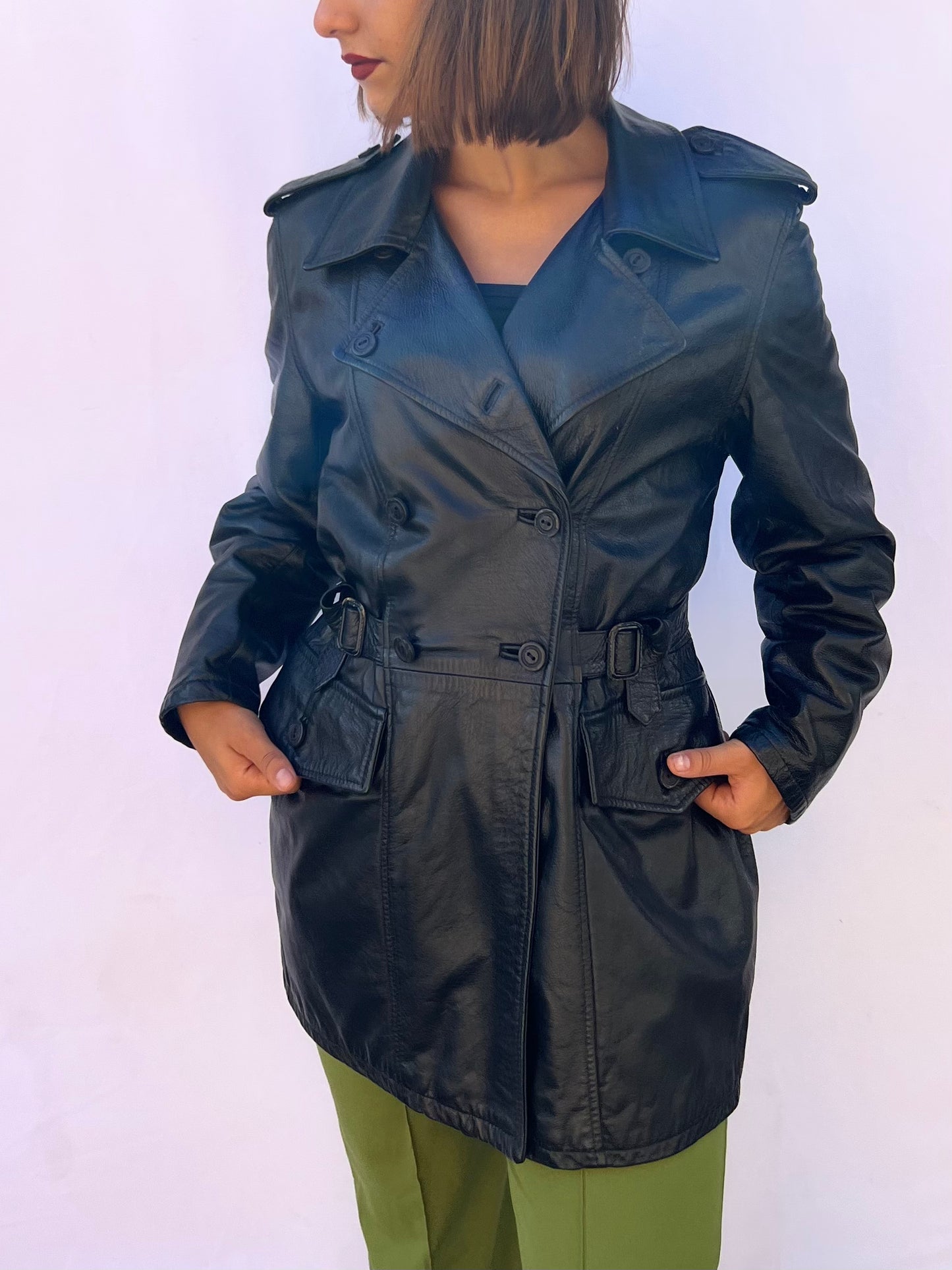 Trench in pelle