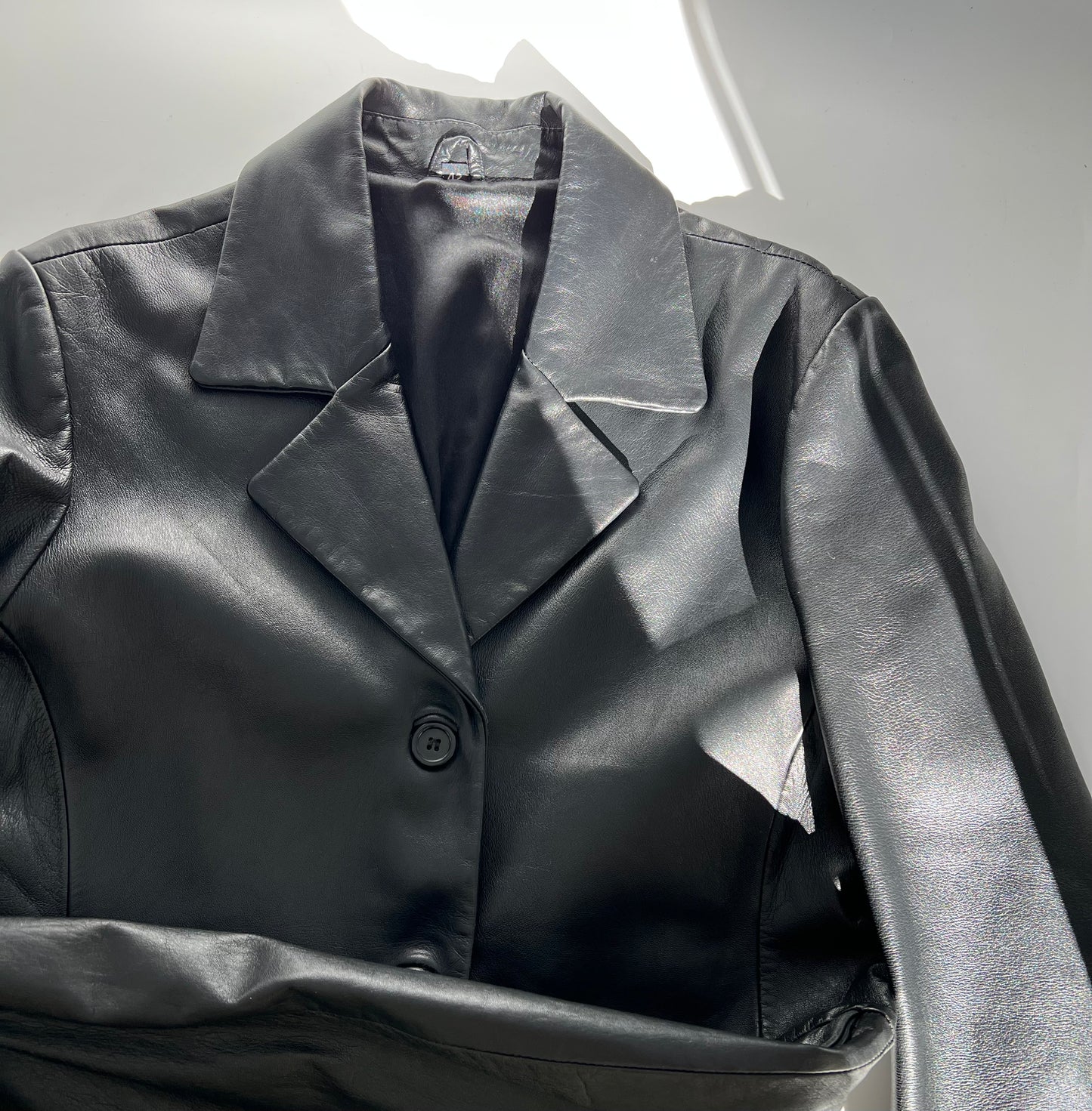 Giacca lunga in vera pelle