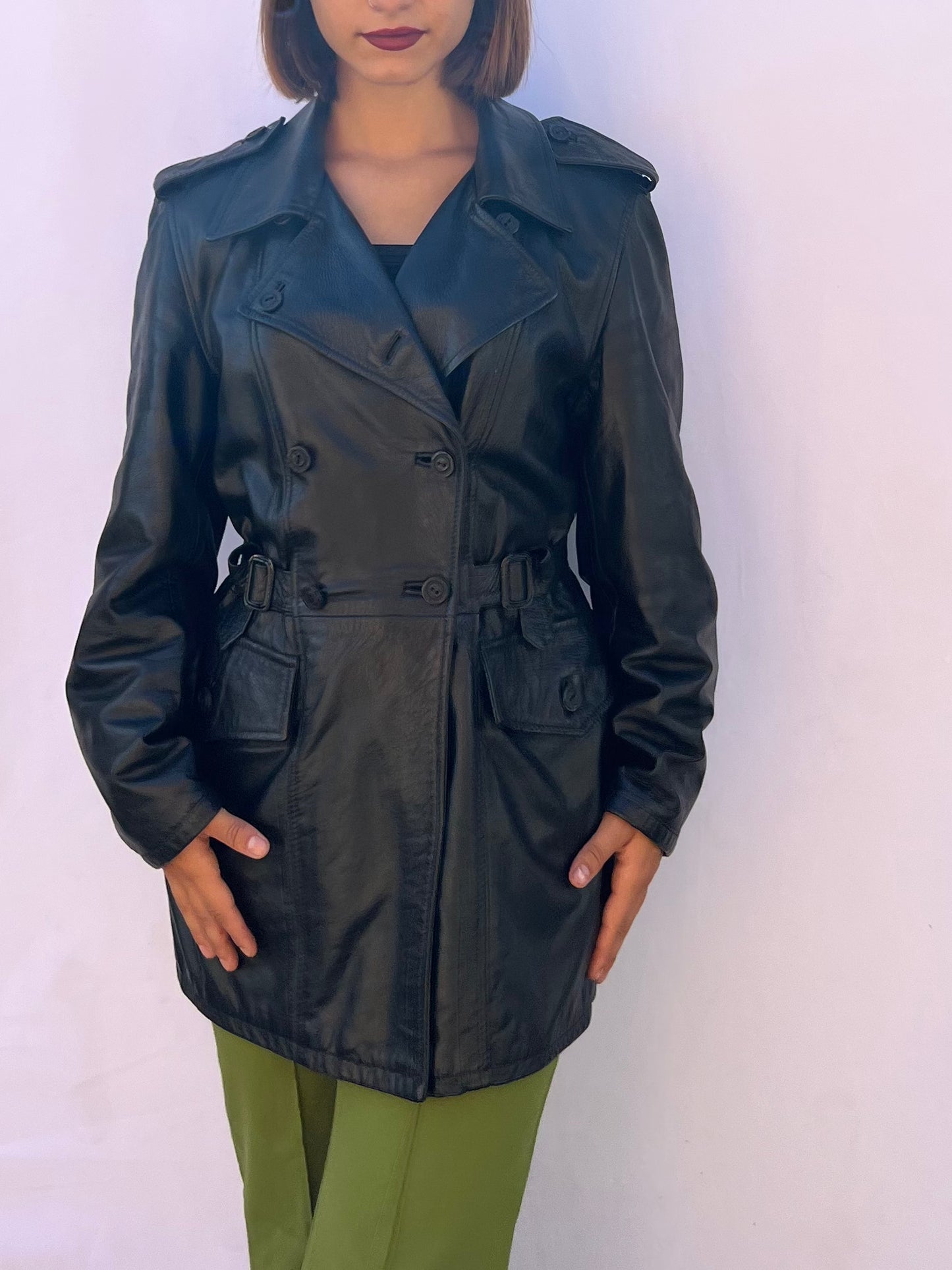 Trench in pelle