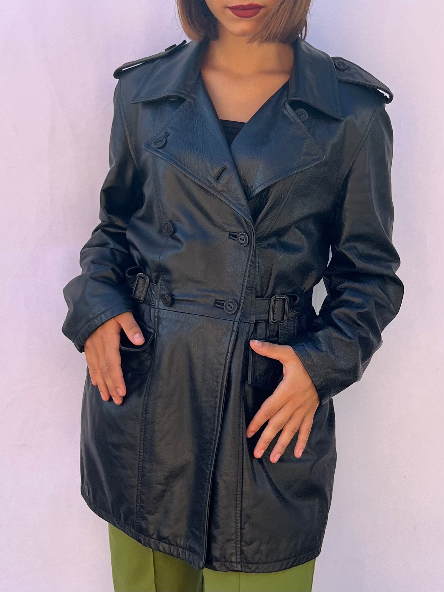 Trench in pelle