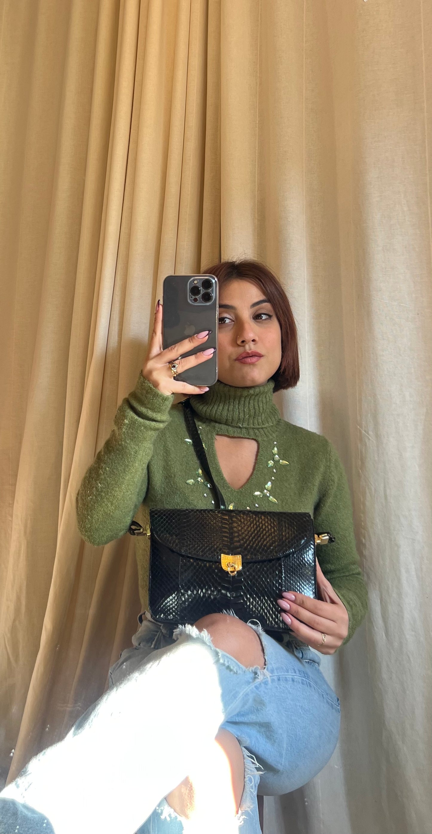 Borsa vintage in pitone