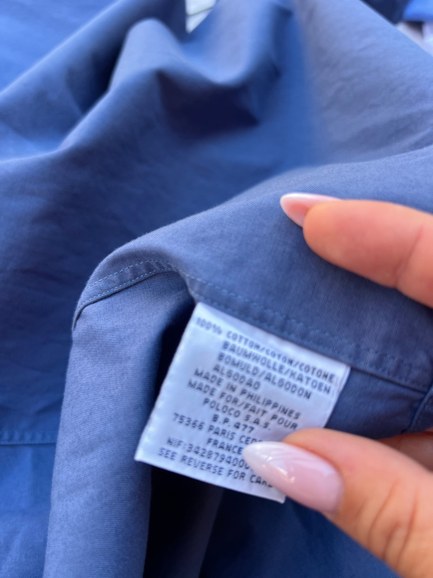 Polo Ralph Lauren camicia oversize in cotone blu