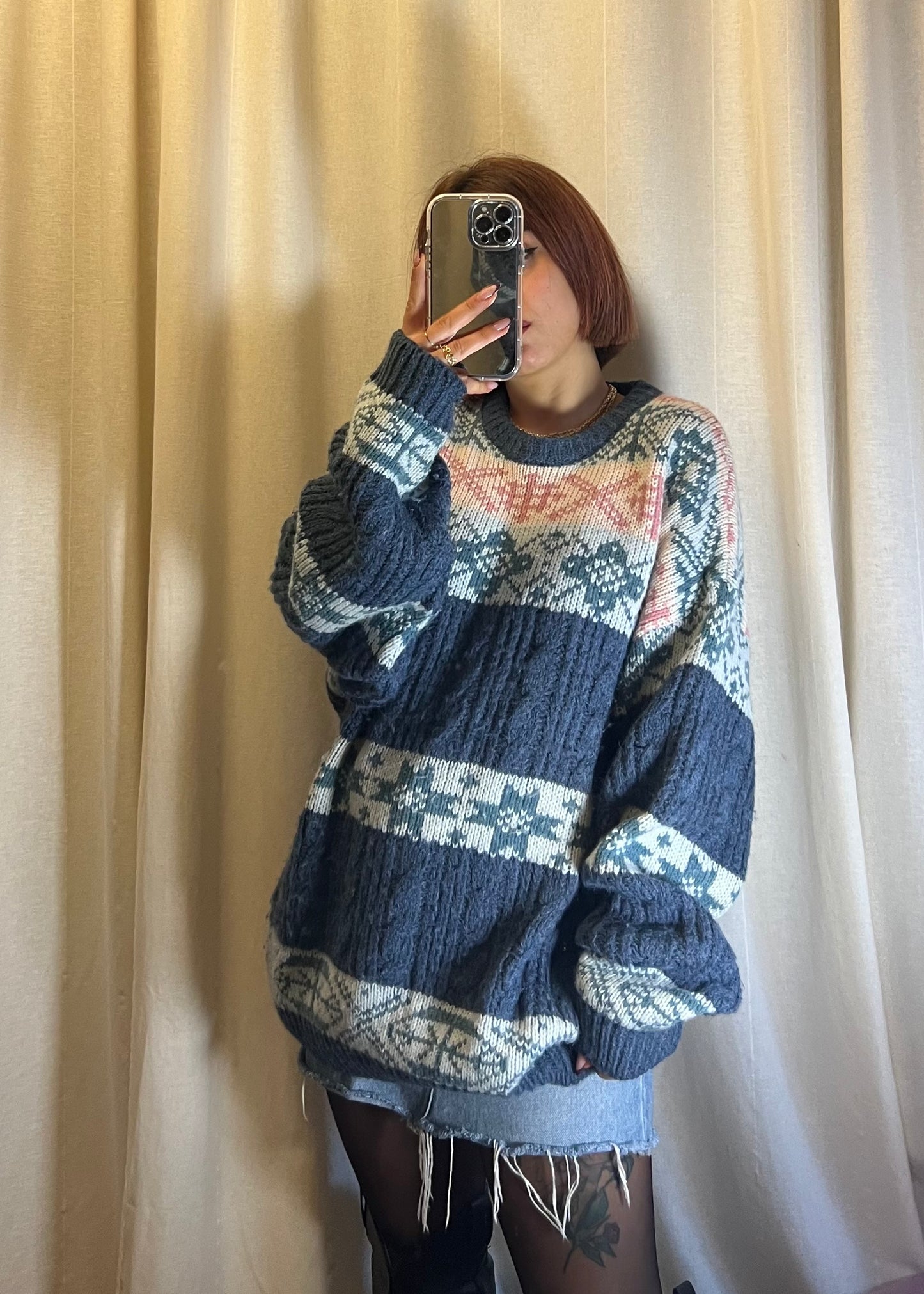 Maglione over in lana