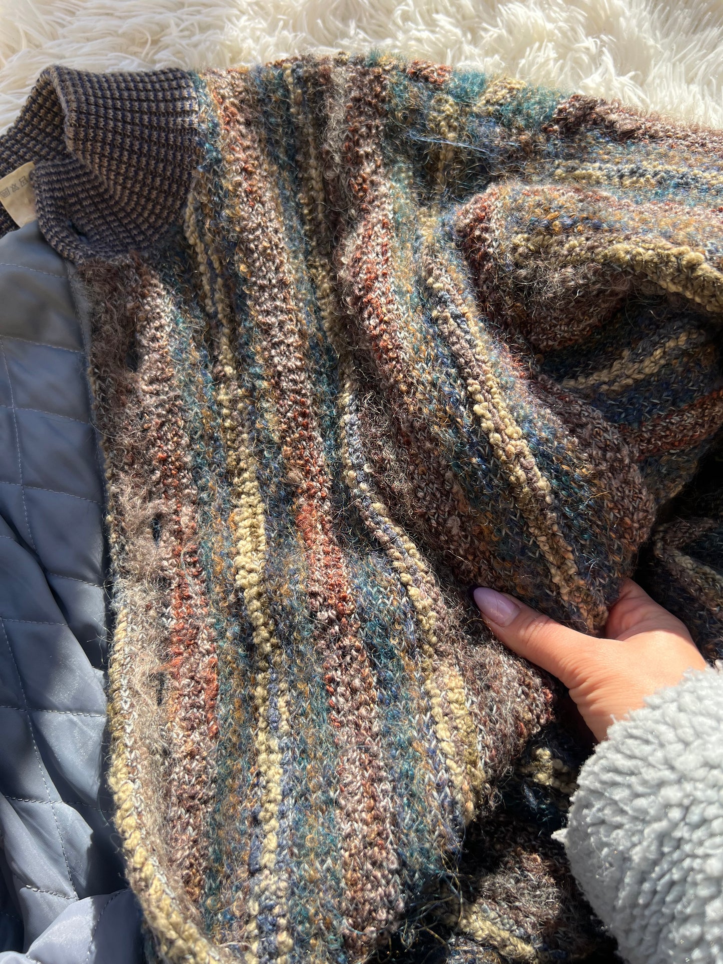 Bomber vintage in lana