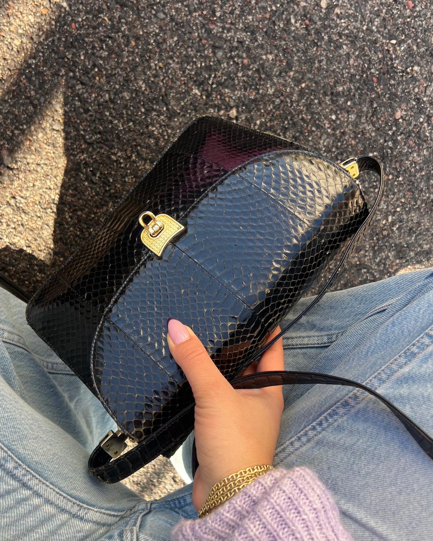 Borsa vintage in pitone