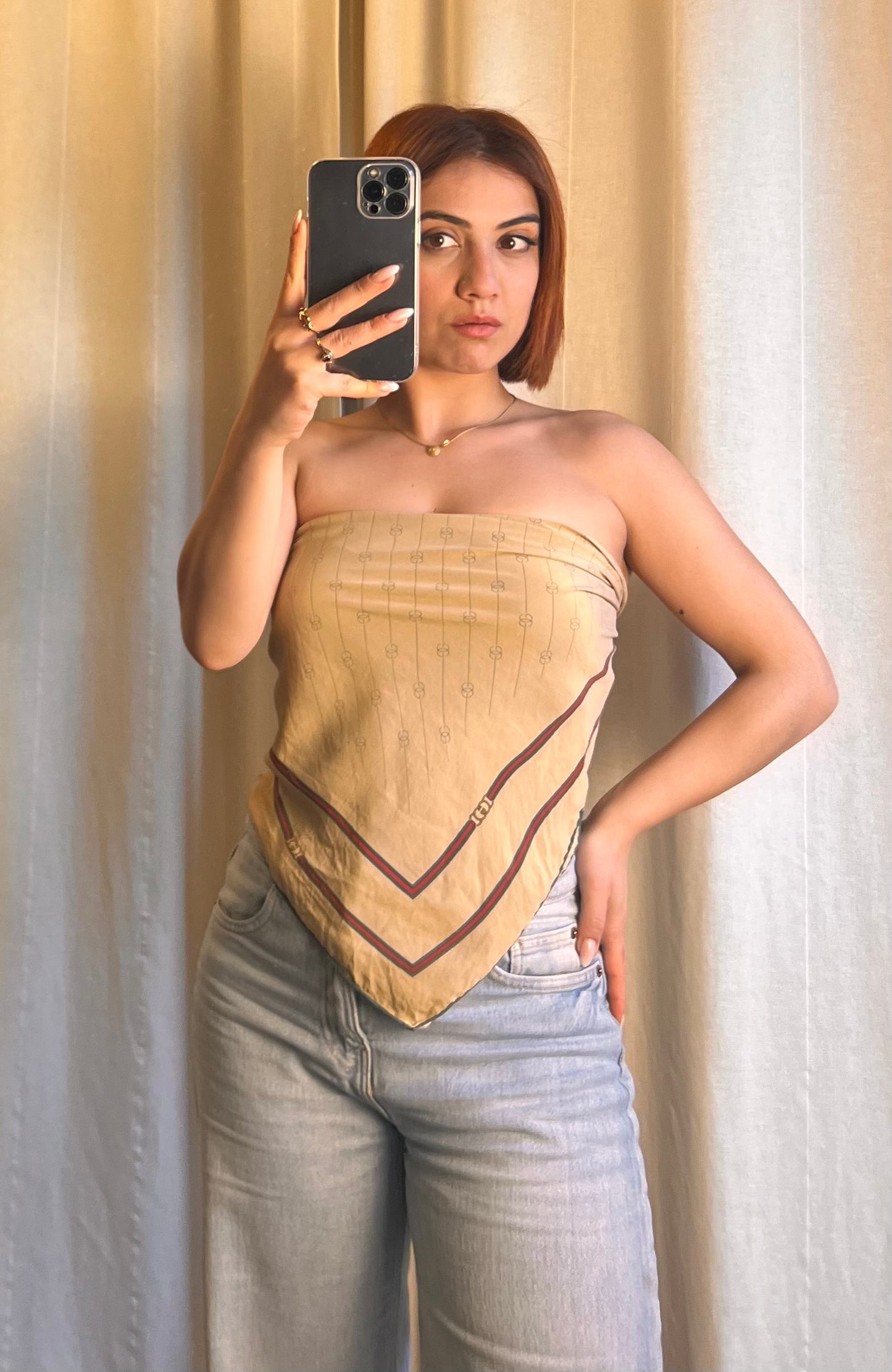 Foulard Gucci in Seta – Pattern Geometrico Iconico (80x80)