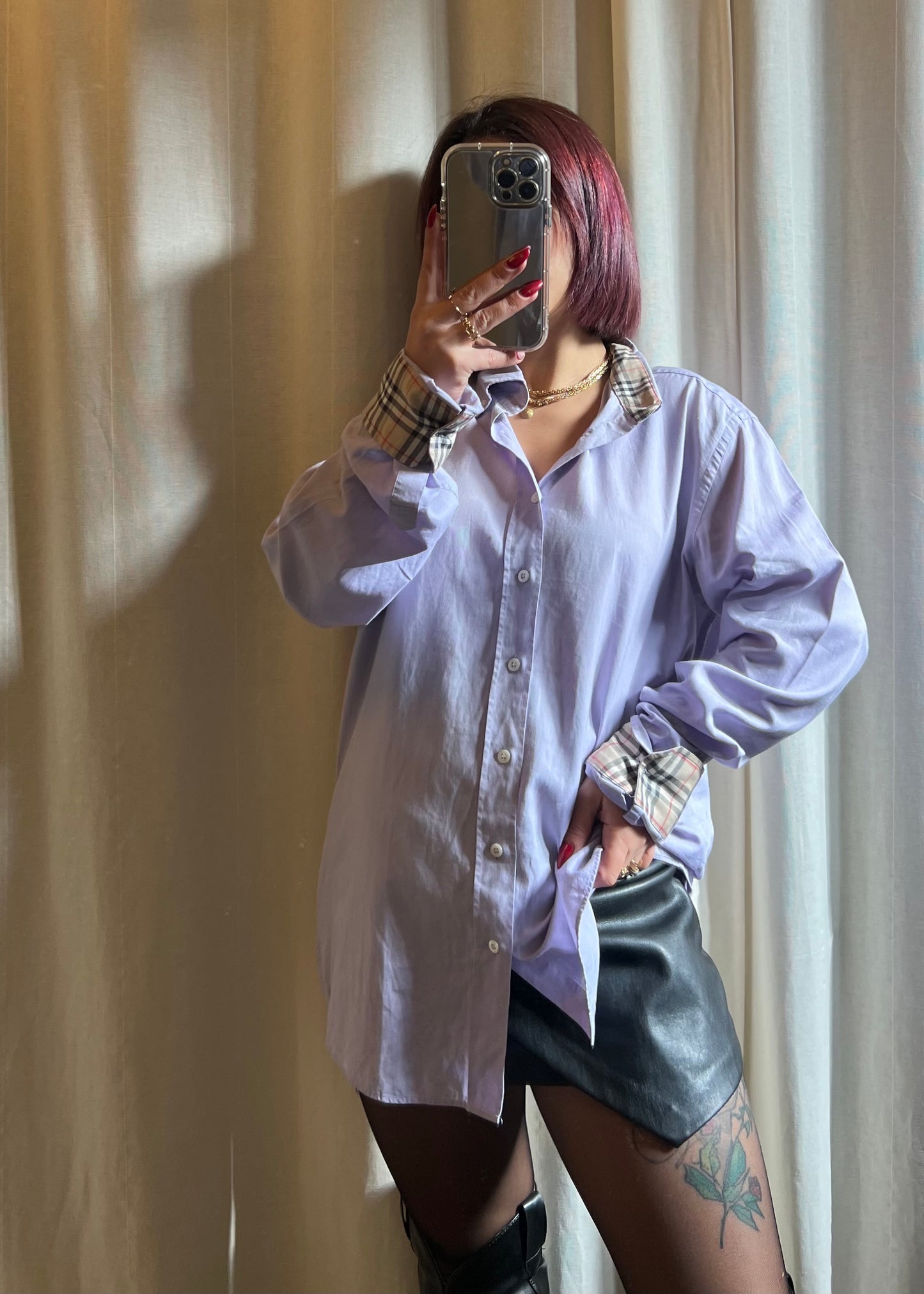 Camicia Burberry lilla