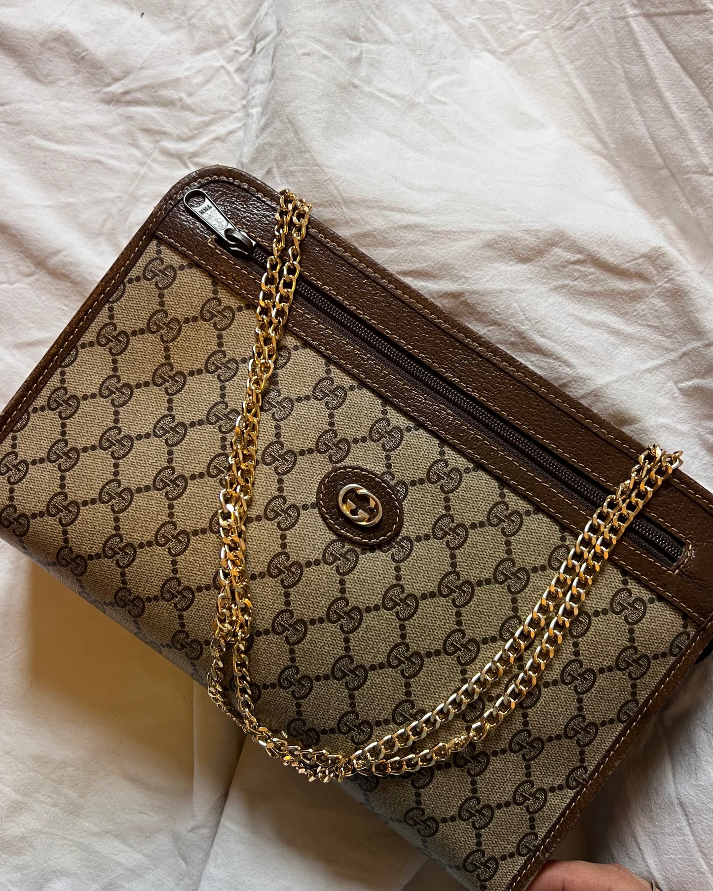 Clutch Gucci Vintage "Ophidia" in Tela Monogram GG - Anni '80