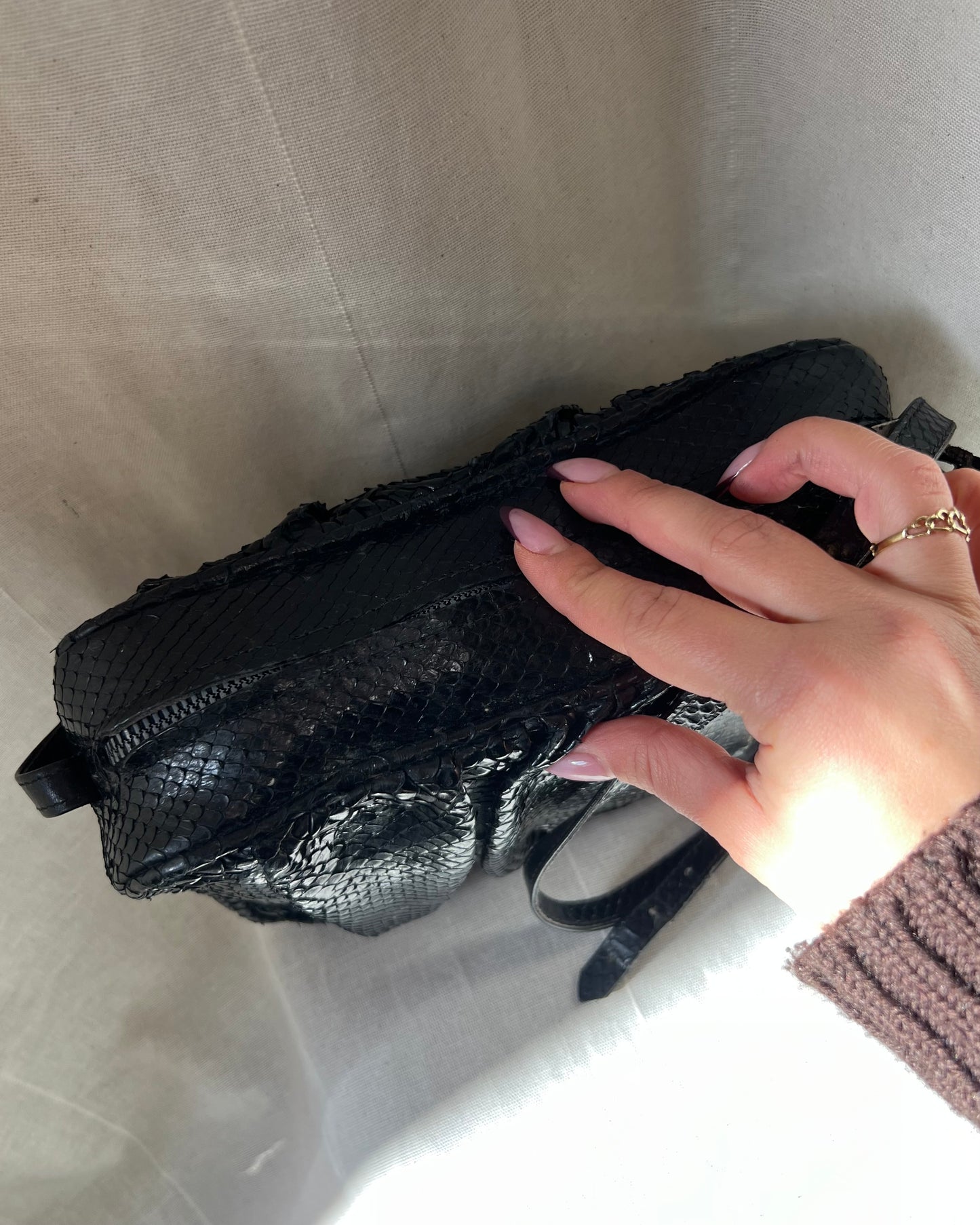 Borsa Camera Bag in Pitone