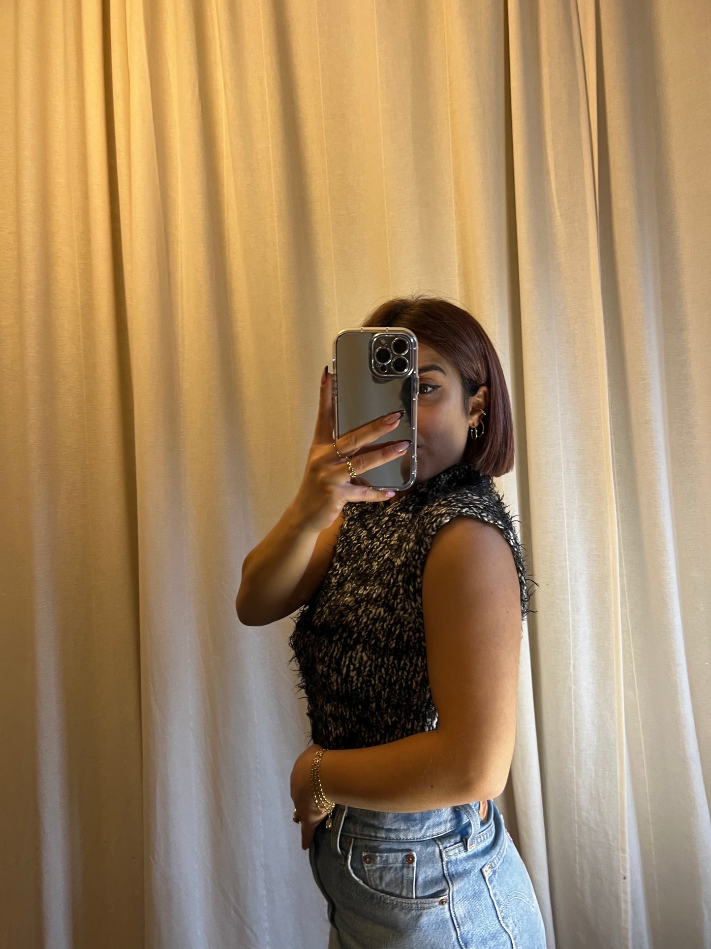 maglione smanicato sartoriale